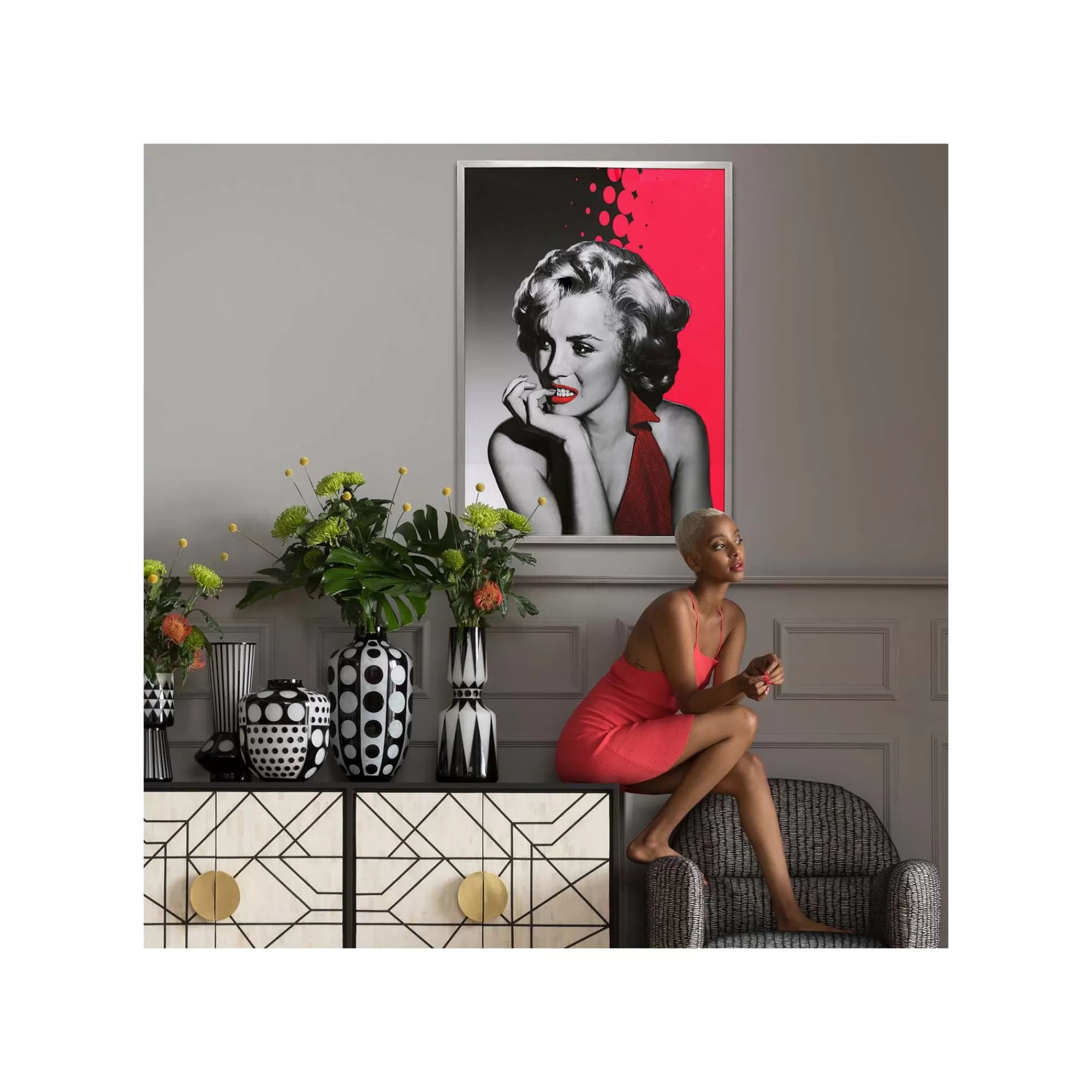 KARE Design Affiche Encadrée Diva Pixel 73x103cm ^ Tableau