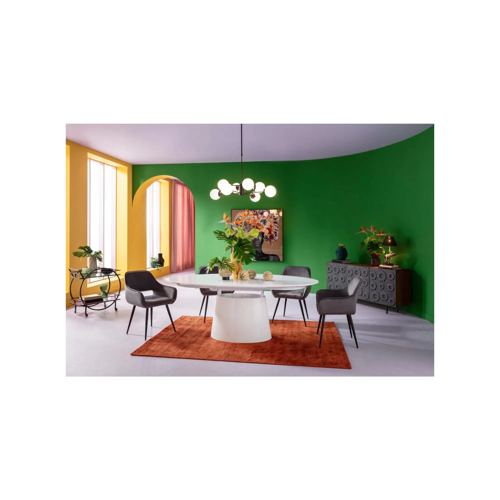 KARE Design Affiche Encadrée Femme Coraux Poissons 120x120cm ^ Tableau