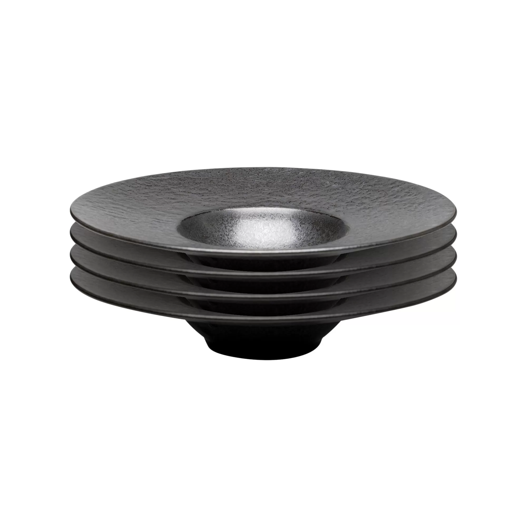 KARE Design Assiettes Creuses Cosmos Noires 27cm Set De 4 ^ Vaisselle