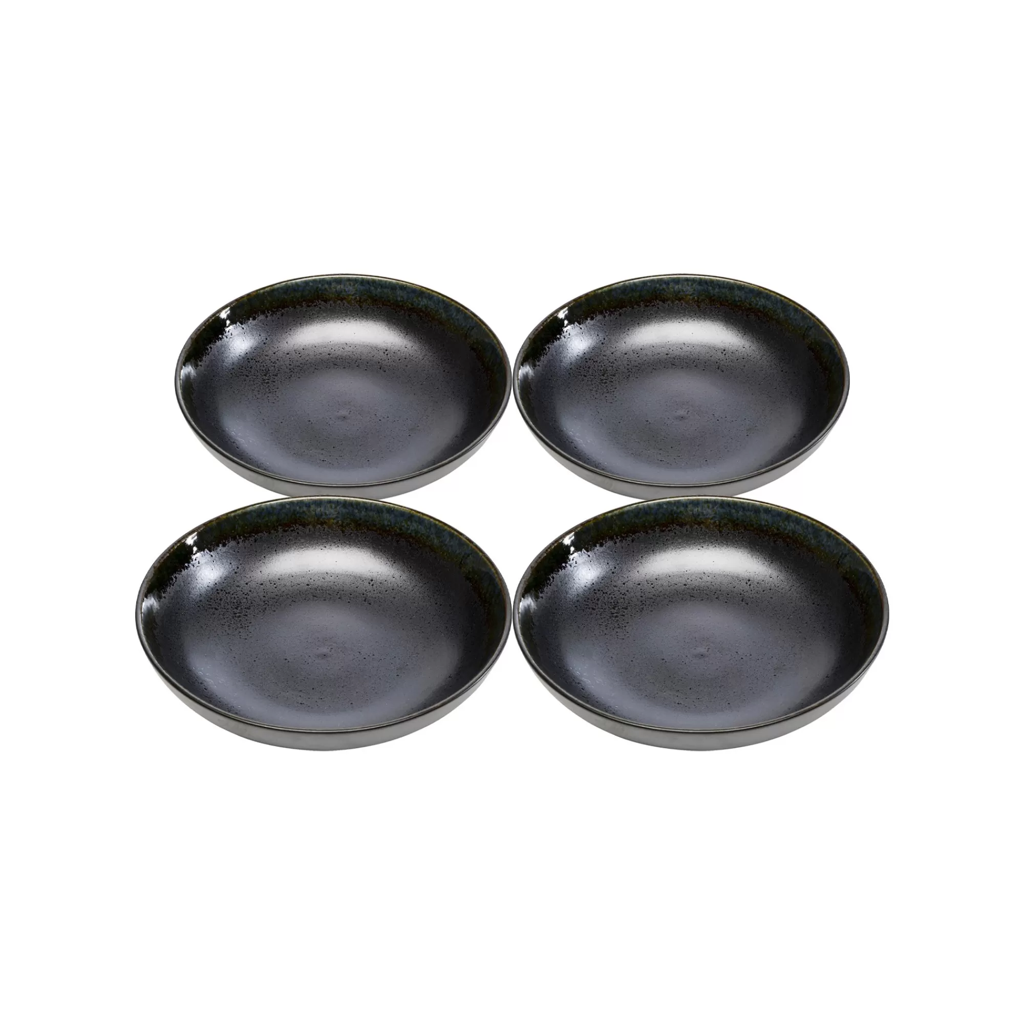 KARE Design Assiettes Creuses Kassandra Noires 23cm Set De 4 ^ Vaisselle