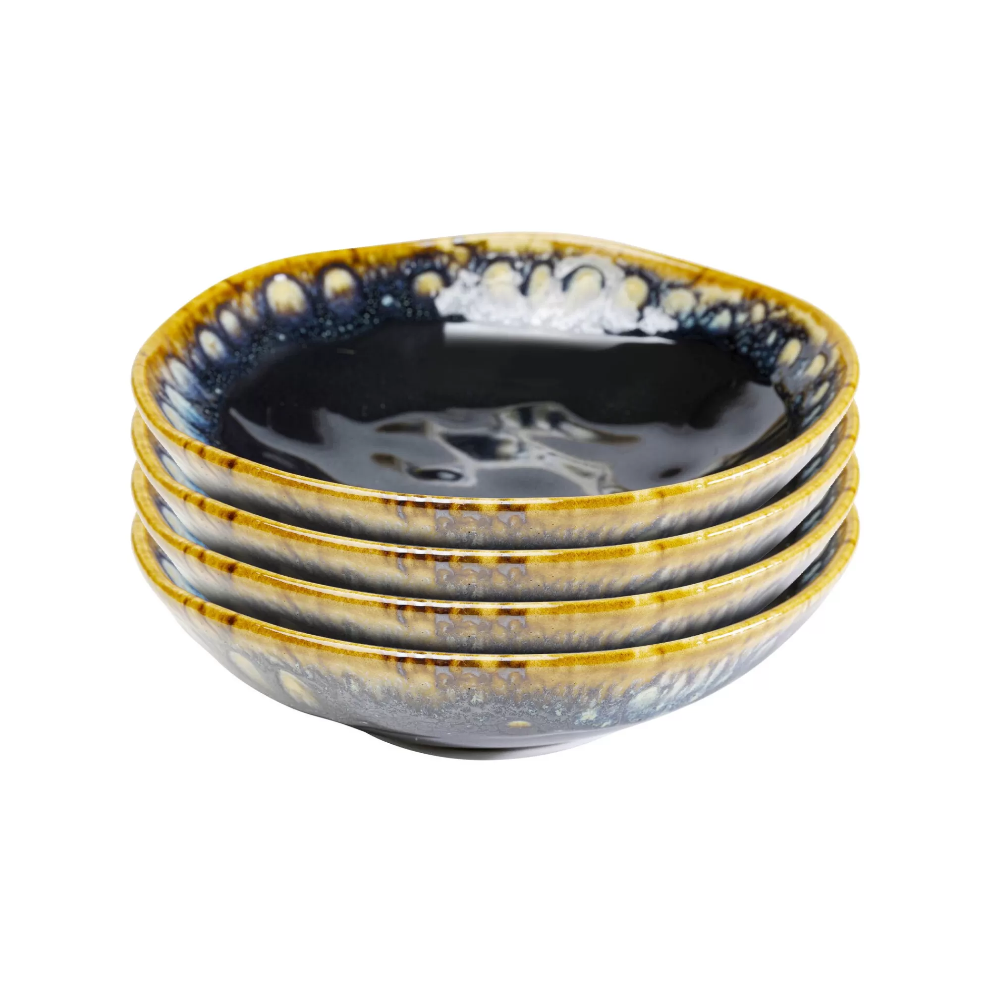 KARE Design Assiettes Creuses Lio Bleues 20cm Set De 4 ^ Vaisselle