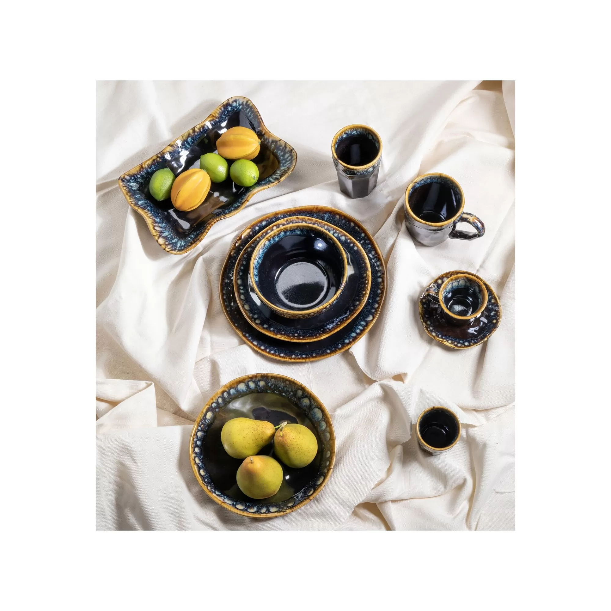 KARE Design Assiettes Creuses Lio Bleues 20cm Set De 4 ^ Vaisselle