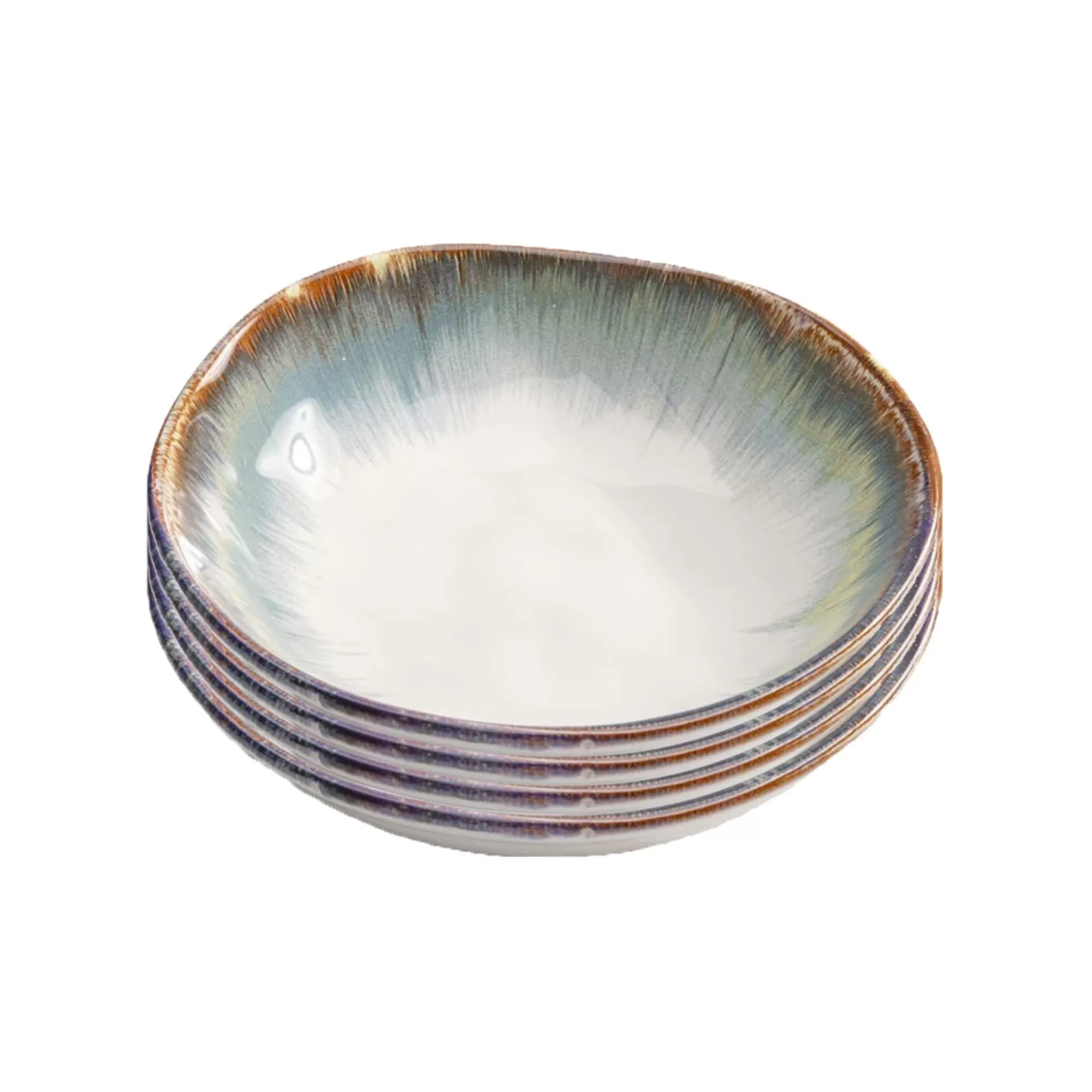 KARE Design Assiettes Creuses Organic Bleues 20cm Set De 4 ^ Vaisselle
