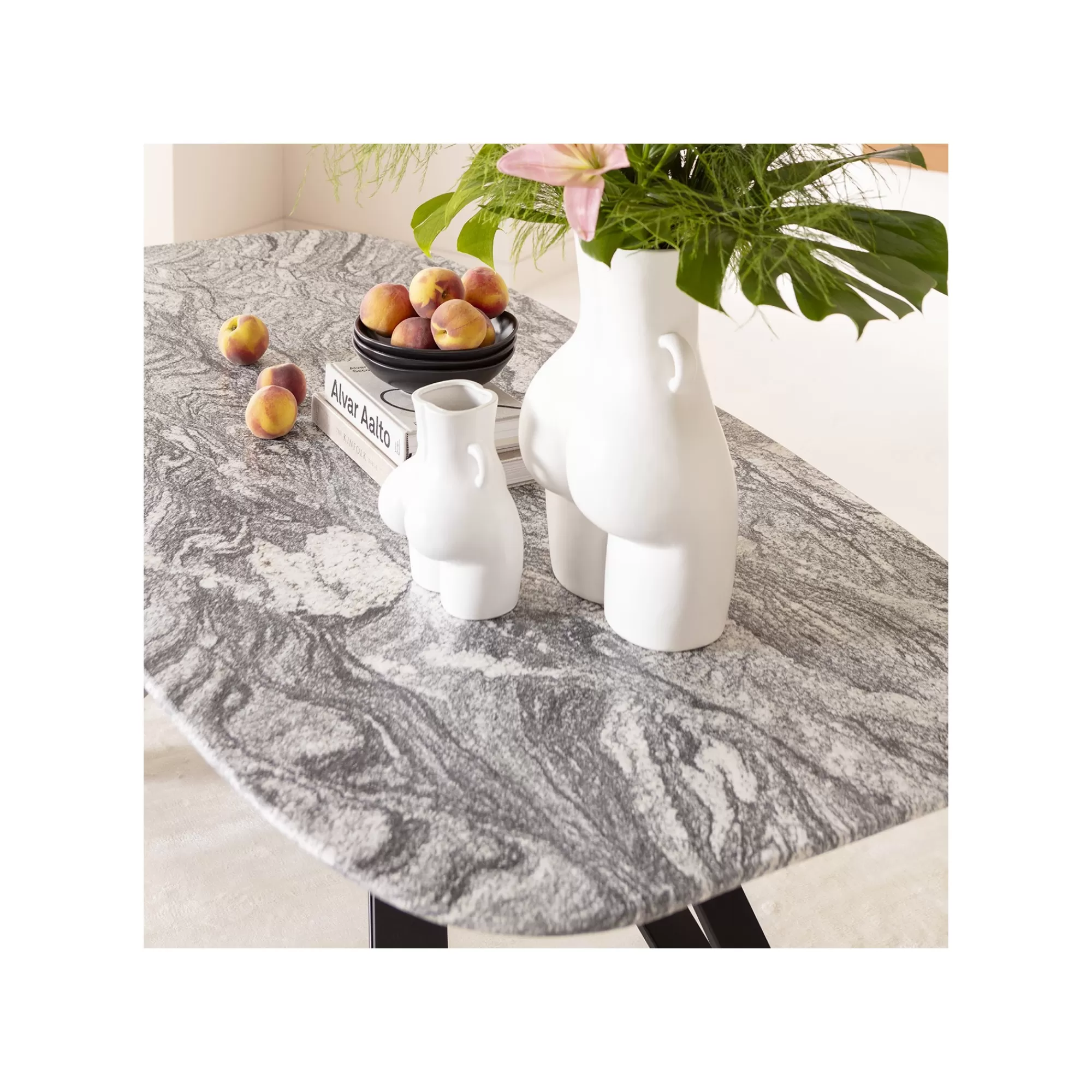 KARE Design Assiettes Creuses Organic Noires 20cm Set De 4 ^ Vaisselle