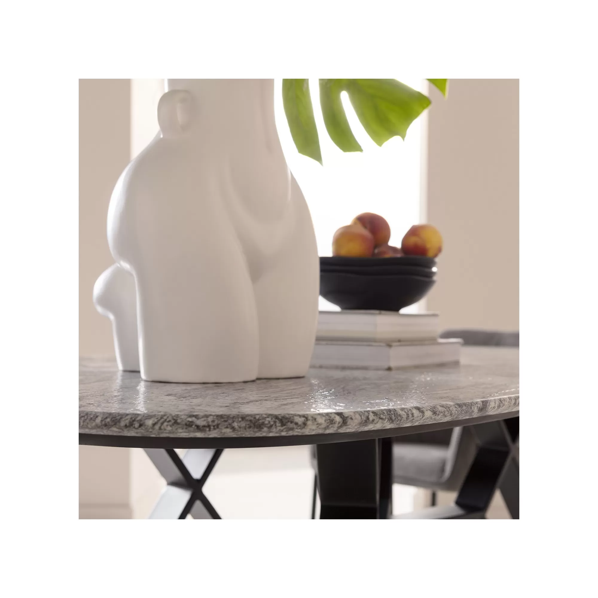 KARE Design Assiettes Creuses Organic Noires 20cm Set De 4 ^ Vaisselle