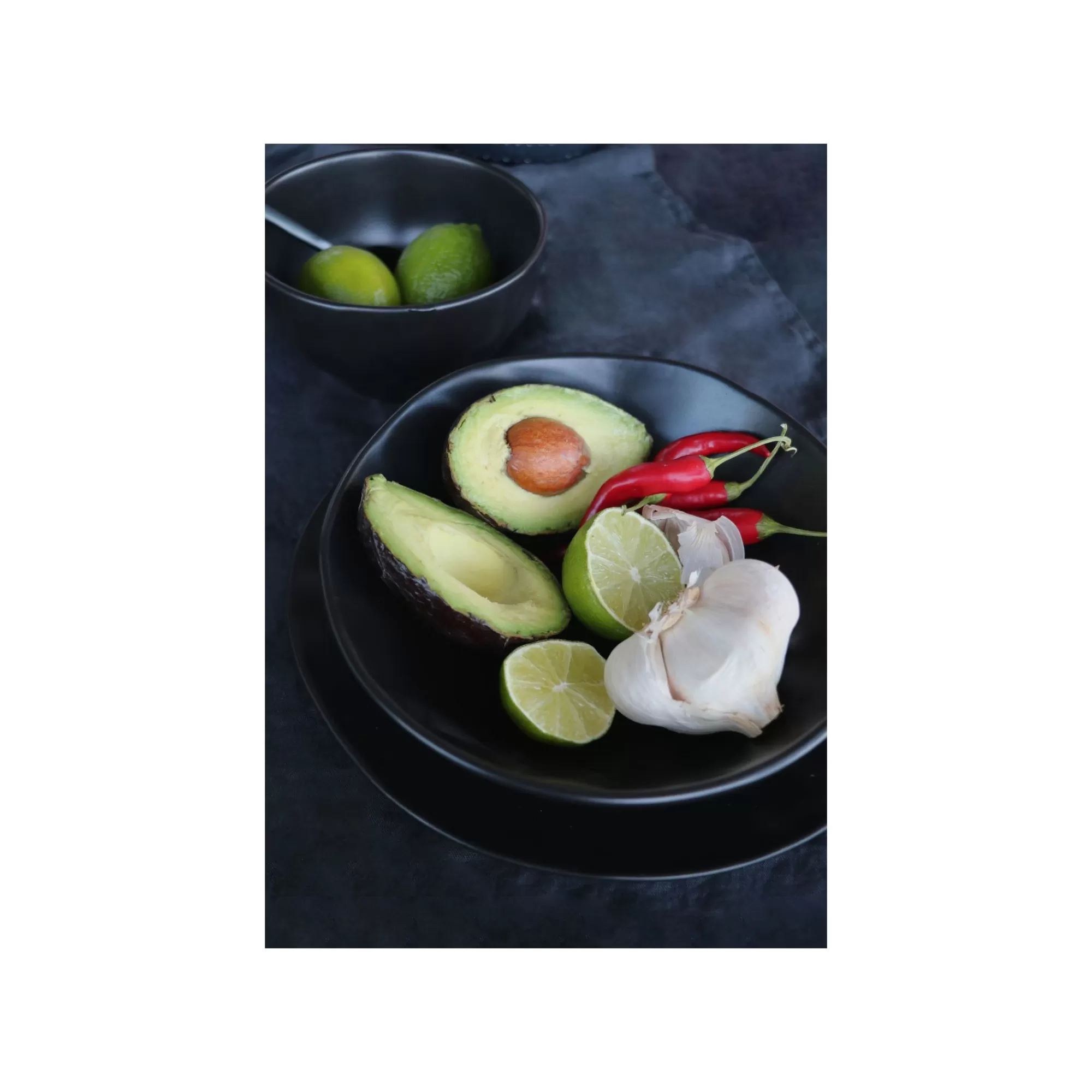 KARE Design Assiettes Creuses Organic Noires 20cm Set De 4 ^ Vaisselle
