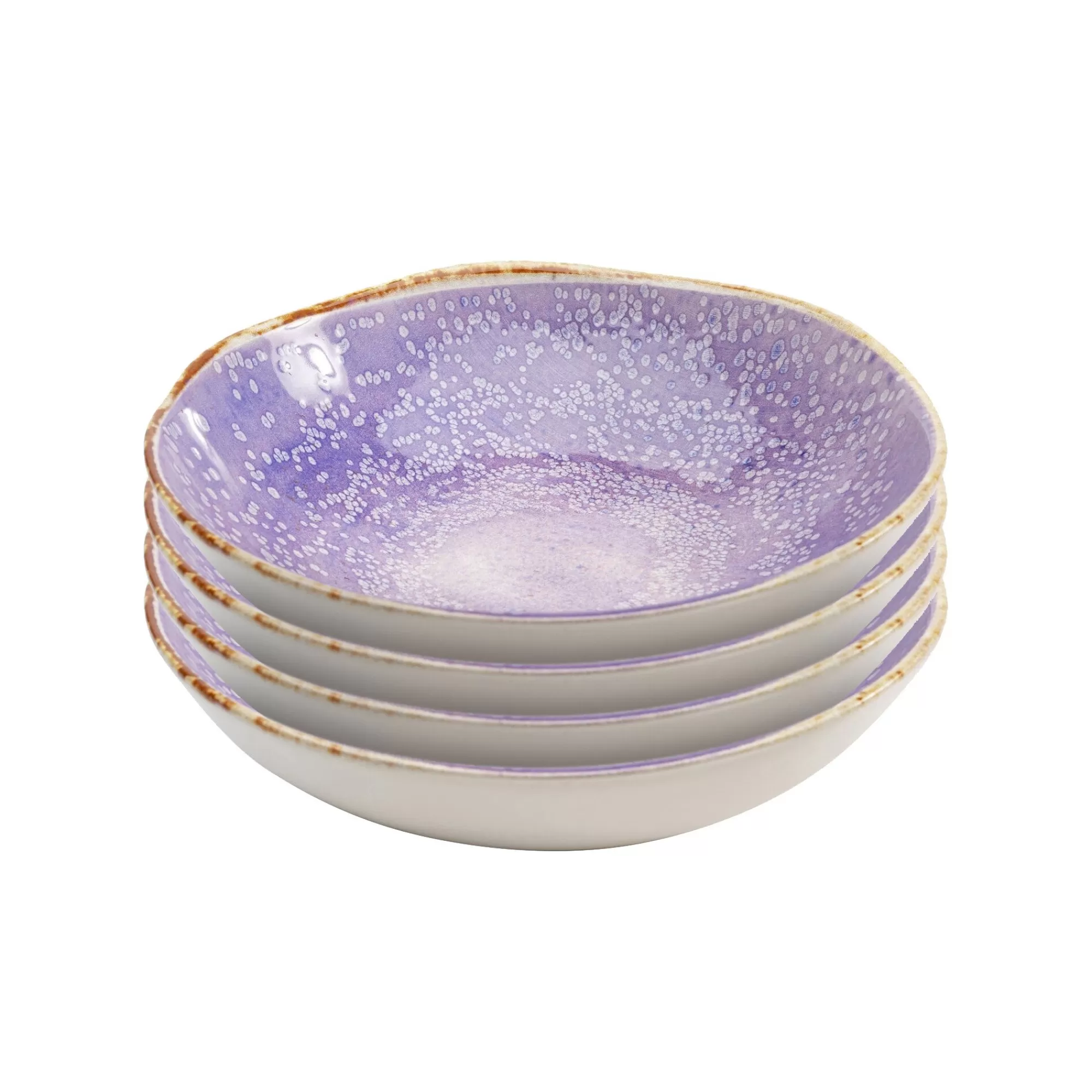 KARE Design Assiettes Creuses Shirley Violettes 20cm Set De 4 ^ Vaisselle