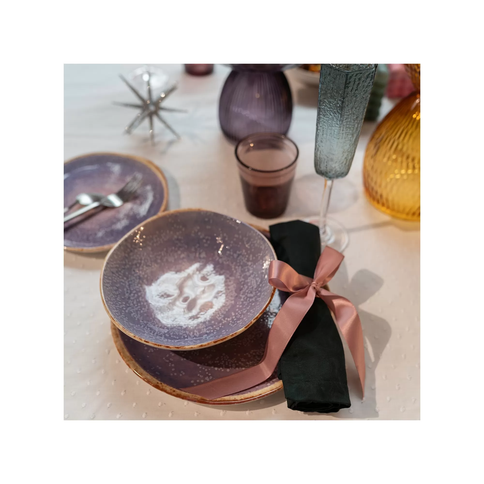 KARE Design Assiettes Creuses Shirley Violettes 20cm Set De 4 ^ Vaisselle