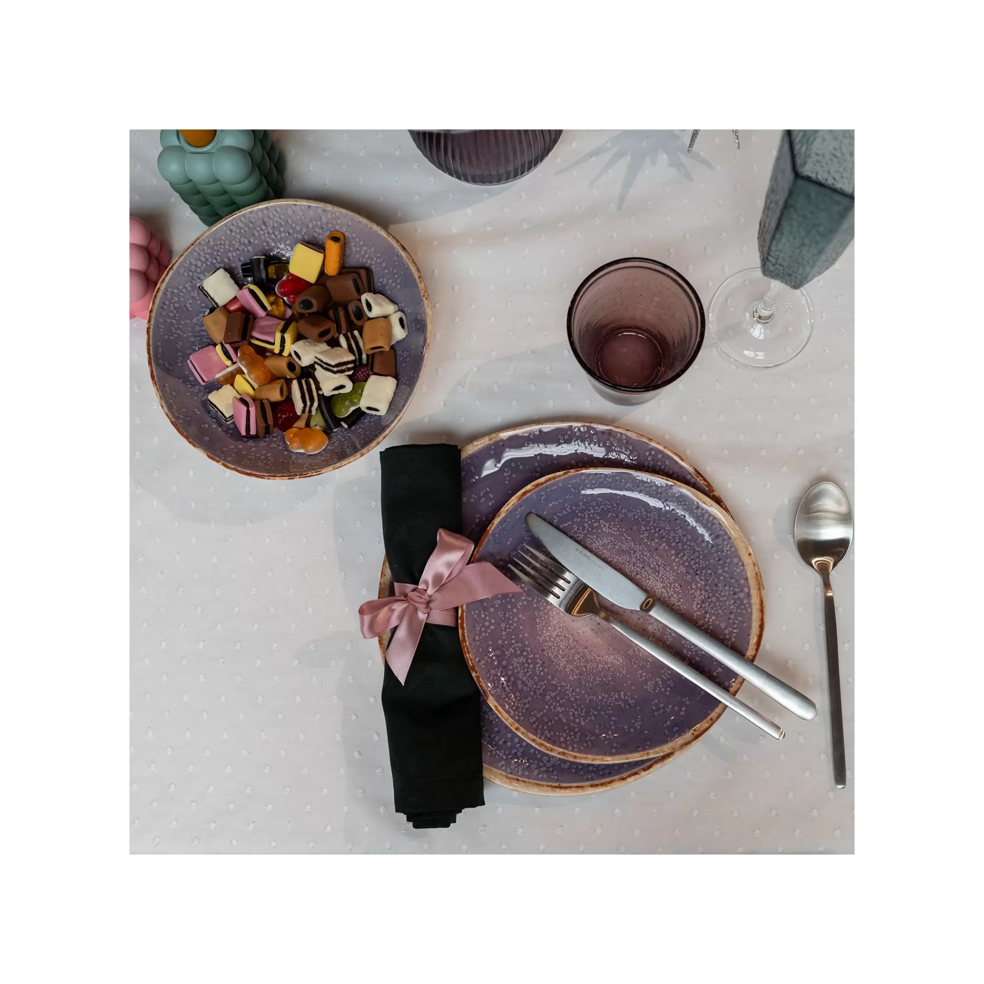 KARE Design Assiettes Creuses Shirley Violettes 20cm Set De 4 ^ Vaisselle