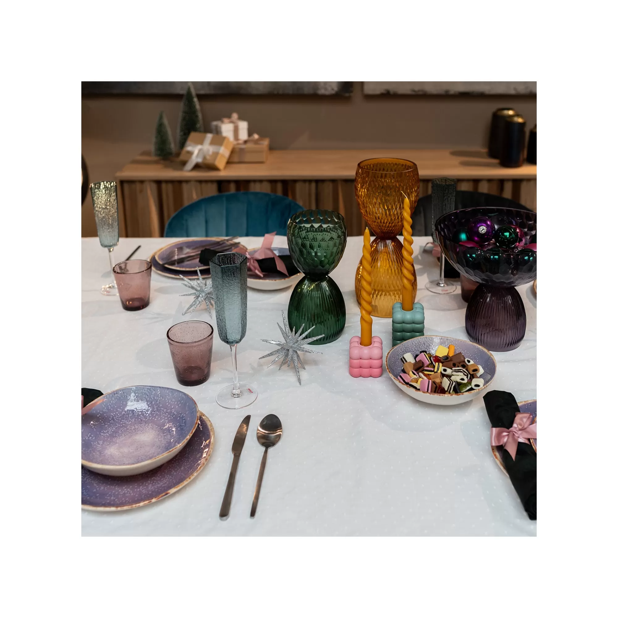 KARE Design Assiettes Creuses Shirley Violettes 20cm Set De 4 ^ Vaisselle