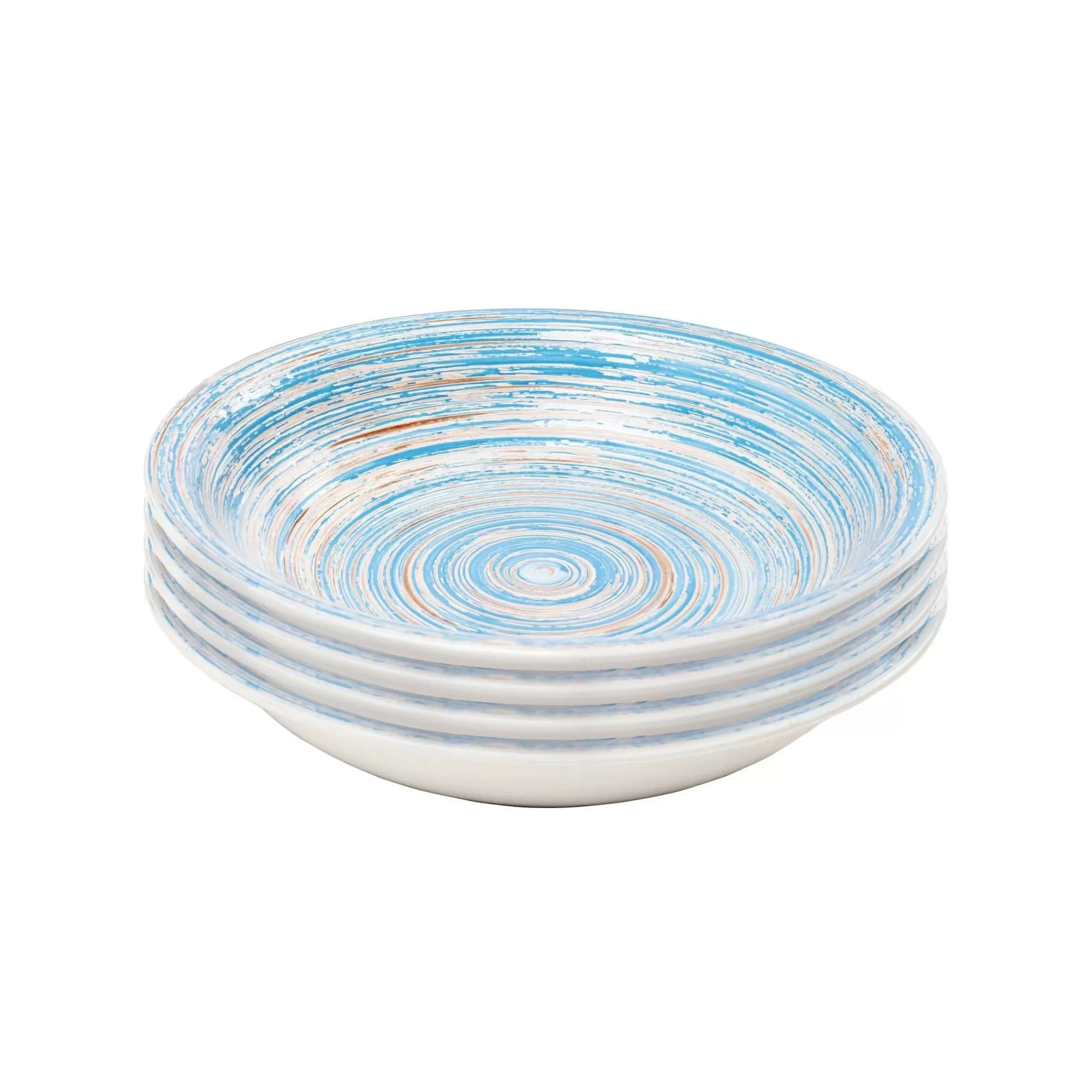 KARE Design Assiettes Creuses Swirl Blue 21cm Set De 4 ^ Vaisselle