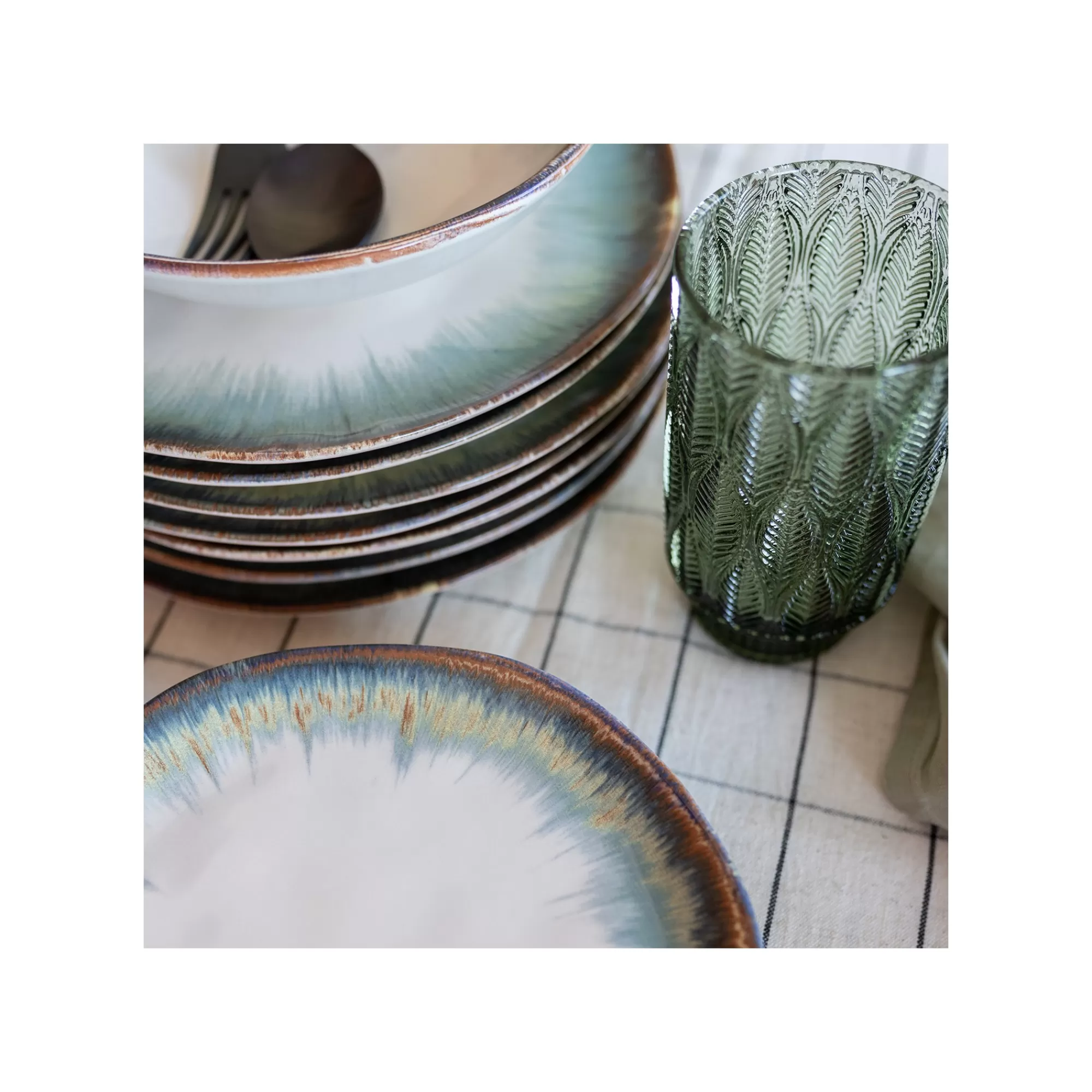 KARE Design Assiettes Organic Bleues 20cm Set De 4 ^ Vaisselle