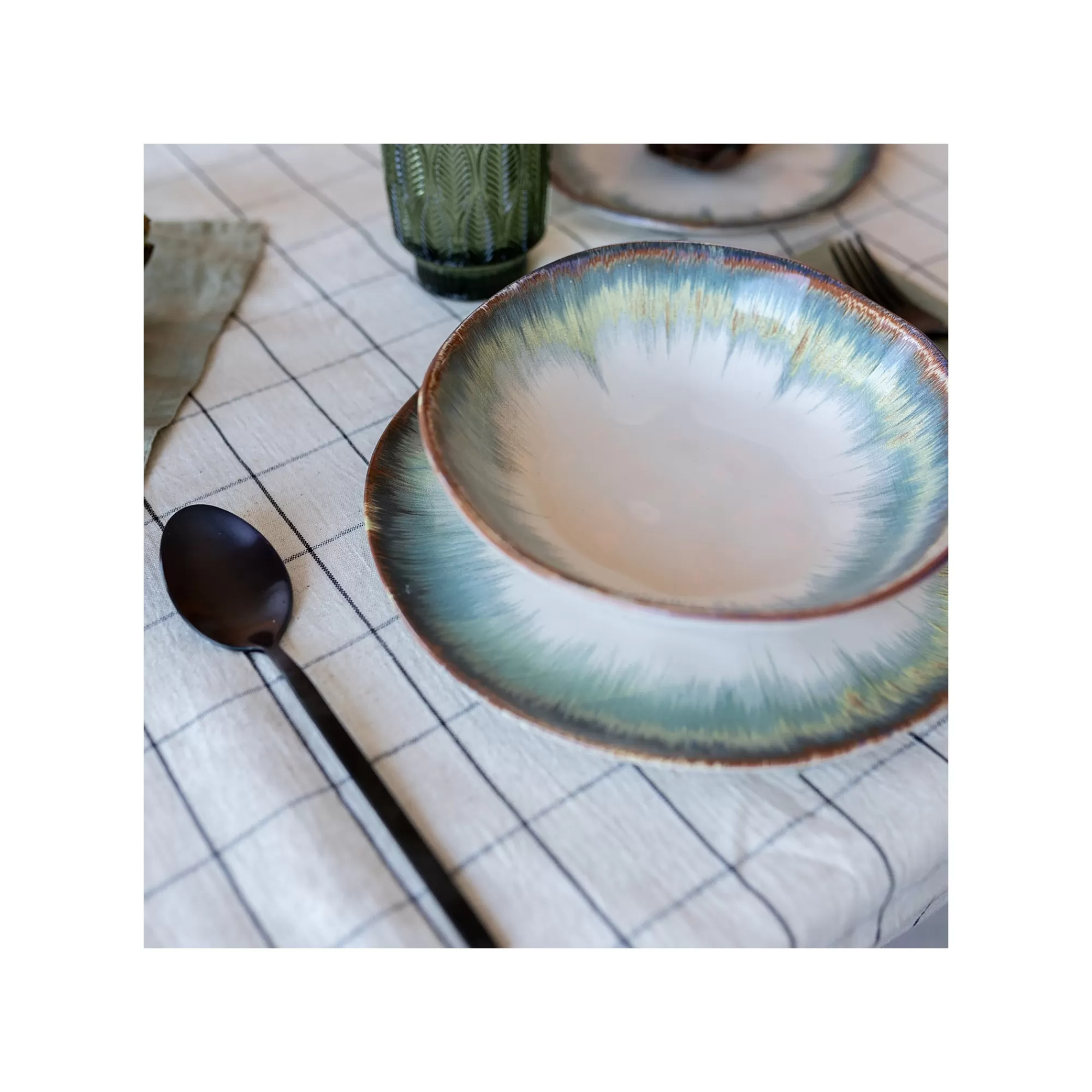 KARE Design Assiettes Organic Bleues 26cm Set De 4 ^ Vaisselle