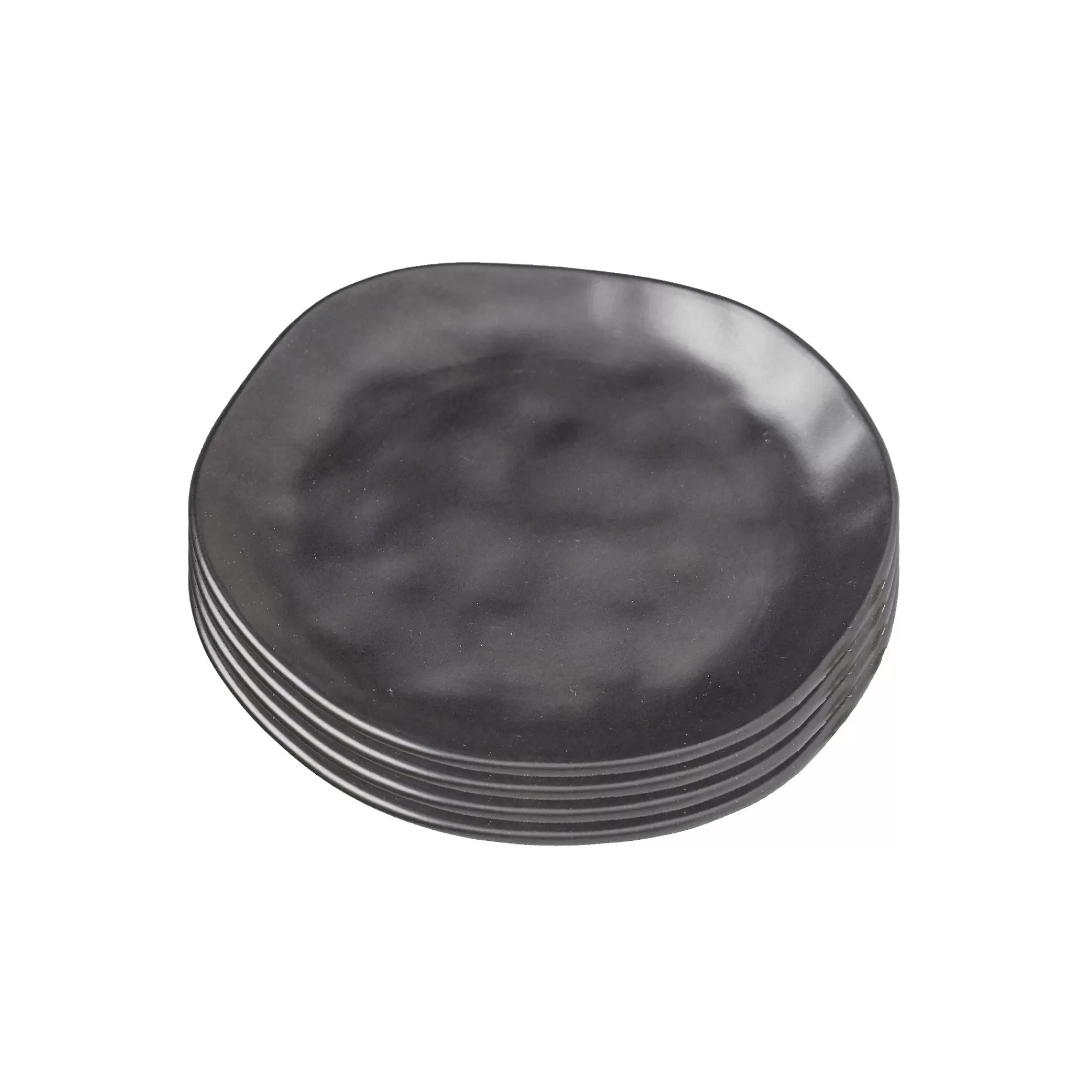 KARE Design Assiettes Organic Noires 20cm Set De 4 ^ Vaisselle