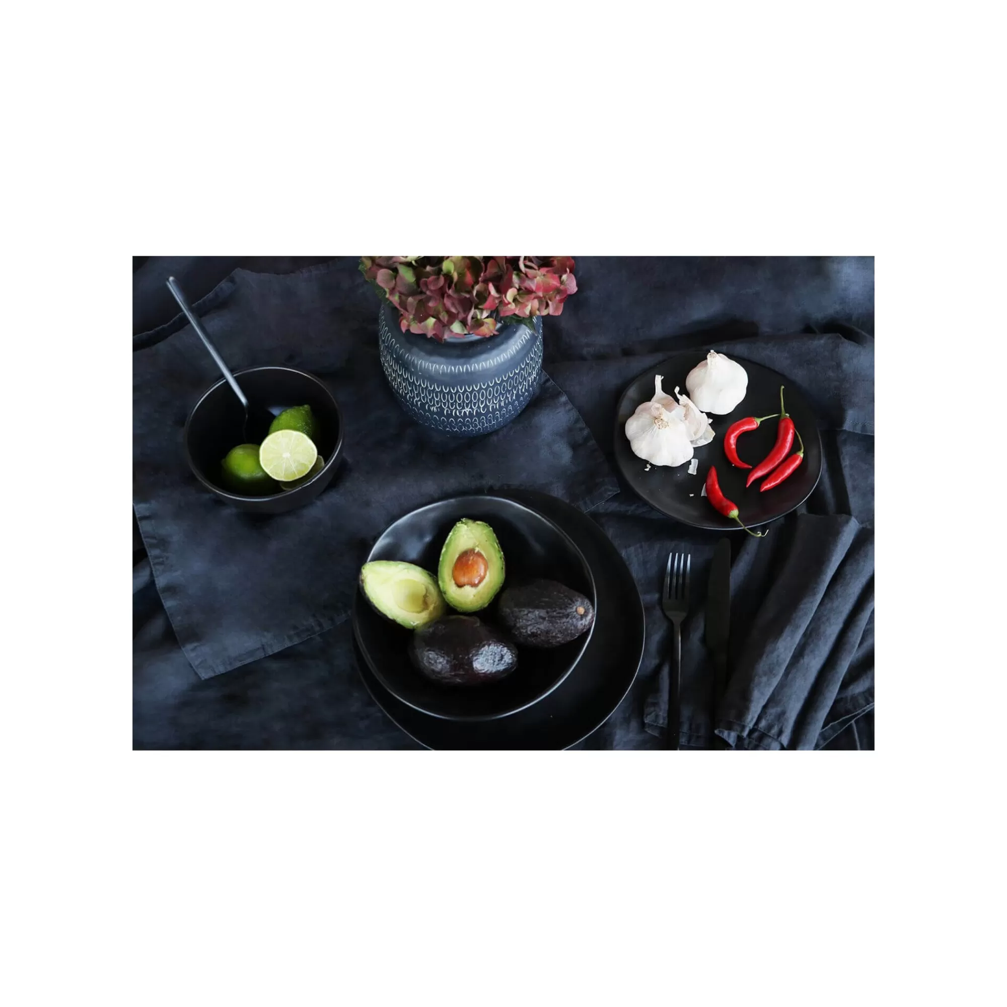 KARE Design Assiettes Organic Noires 20cm Set De 4 ^ Vaisselle
