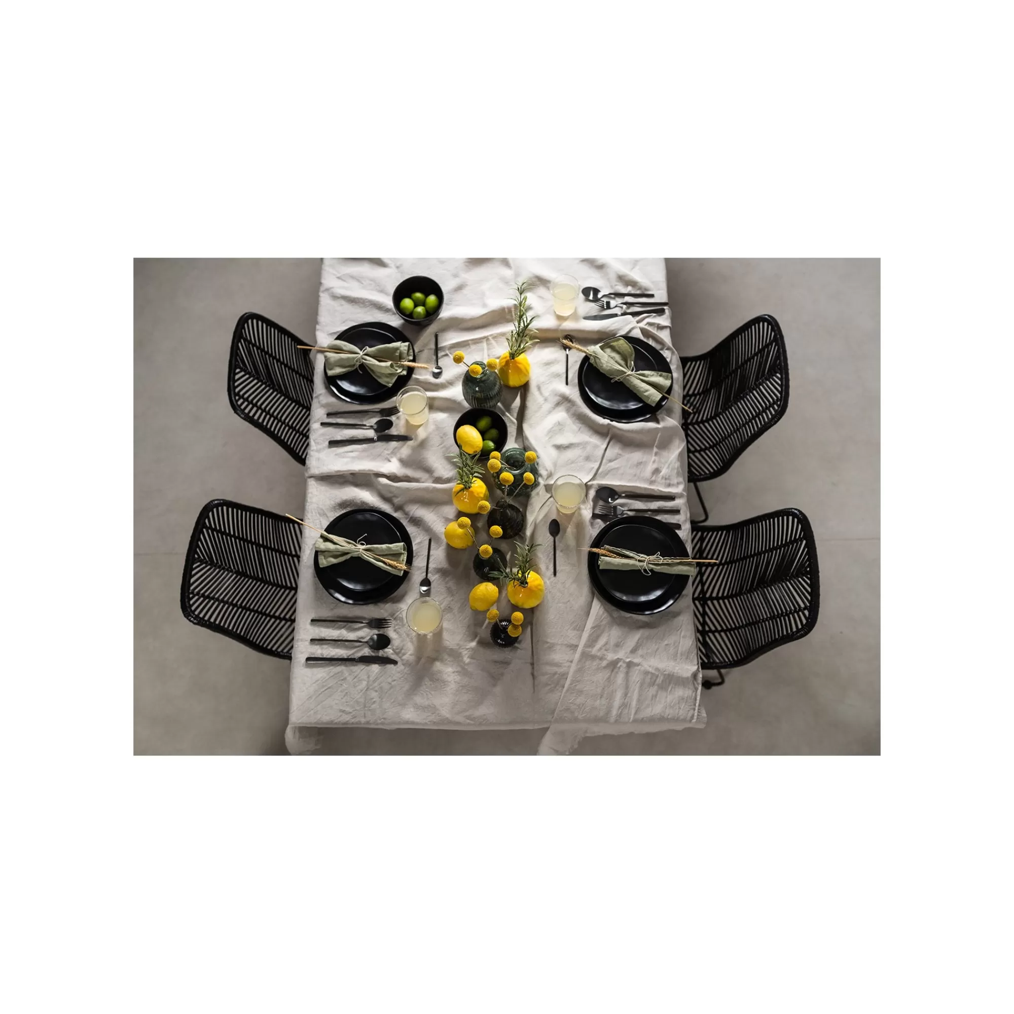 KARE Design Assiettes Organic Noires 20cm Set De 4 ^ Vaisselle