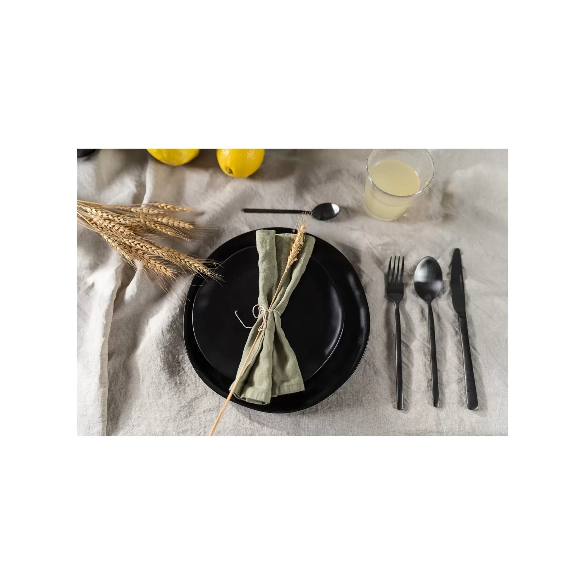 KARE Design Assiettes Organic Noires 20cm Set De 4 ^ Vaisselle