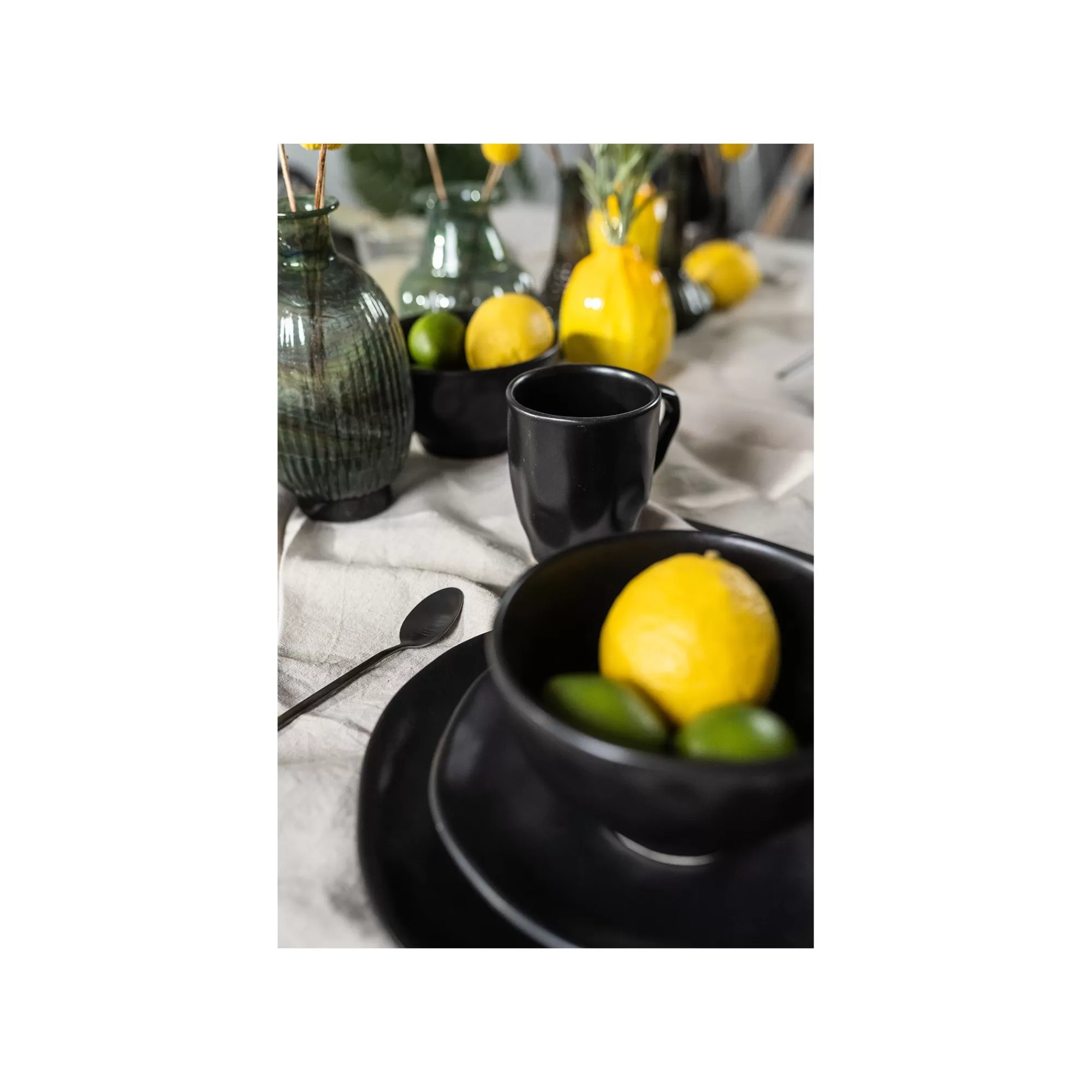 KARE Design Assiettes Organic Noires 20cm Set De 4 ^ Vaisselle