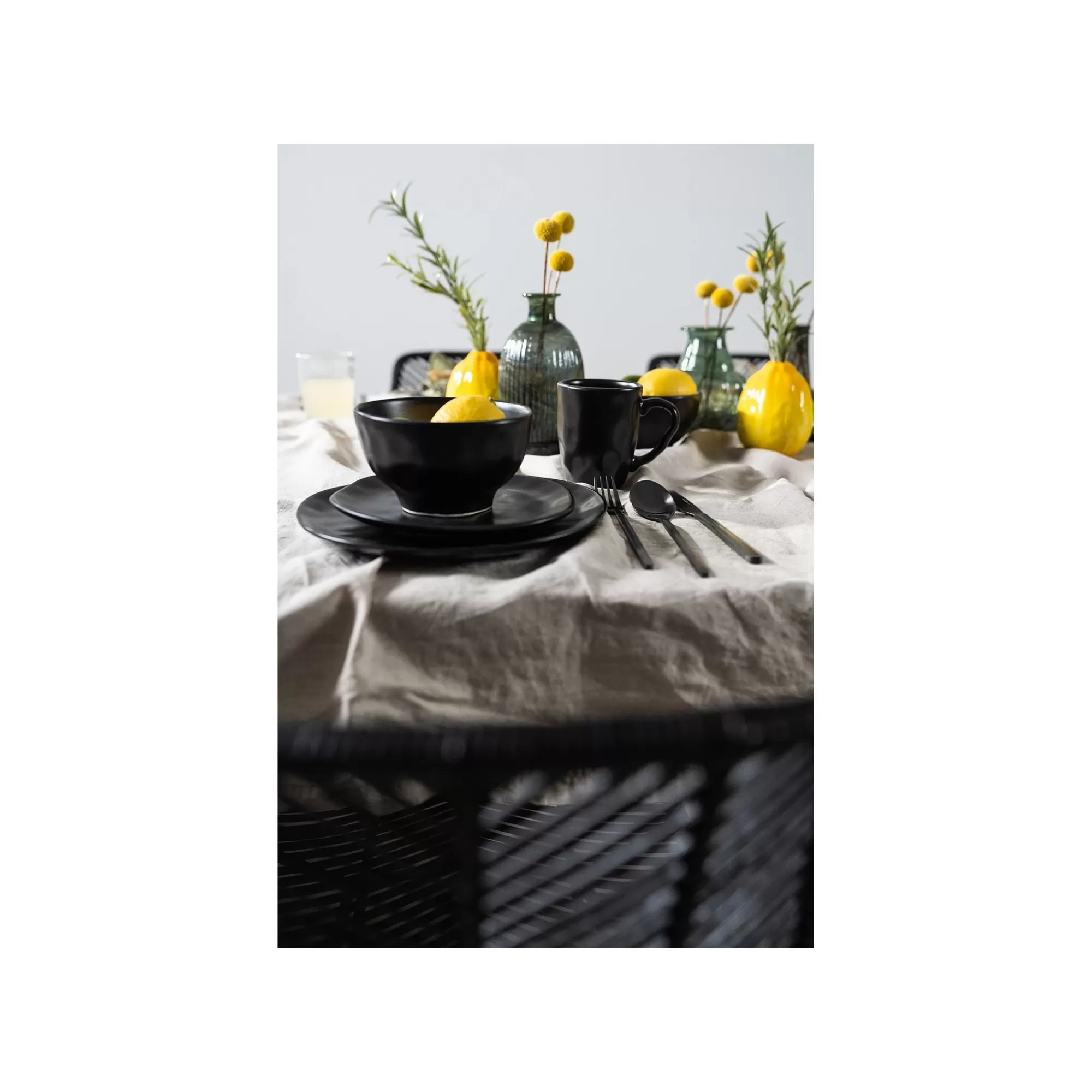 KARE Design Assiettes Organic Noires 20cm Set De 4 ^ Vaisselle