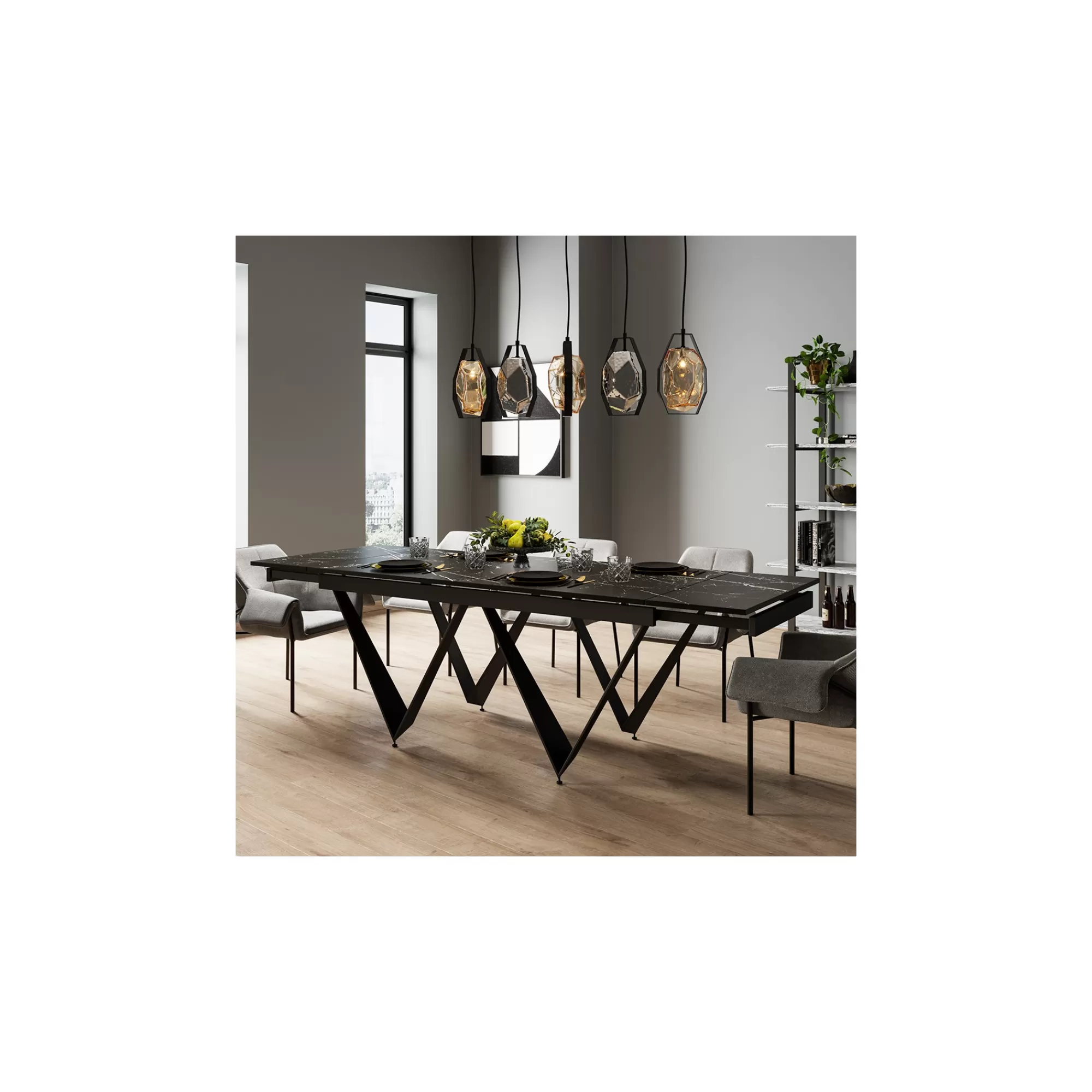 KARE Design Assiettes Organic Noires 20cm Set De 4 ^ Vaisselle