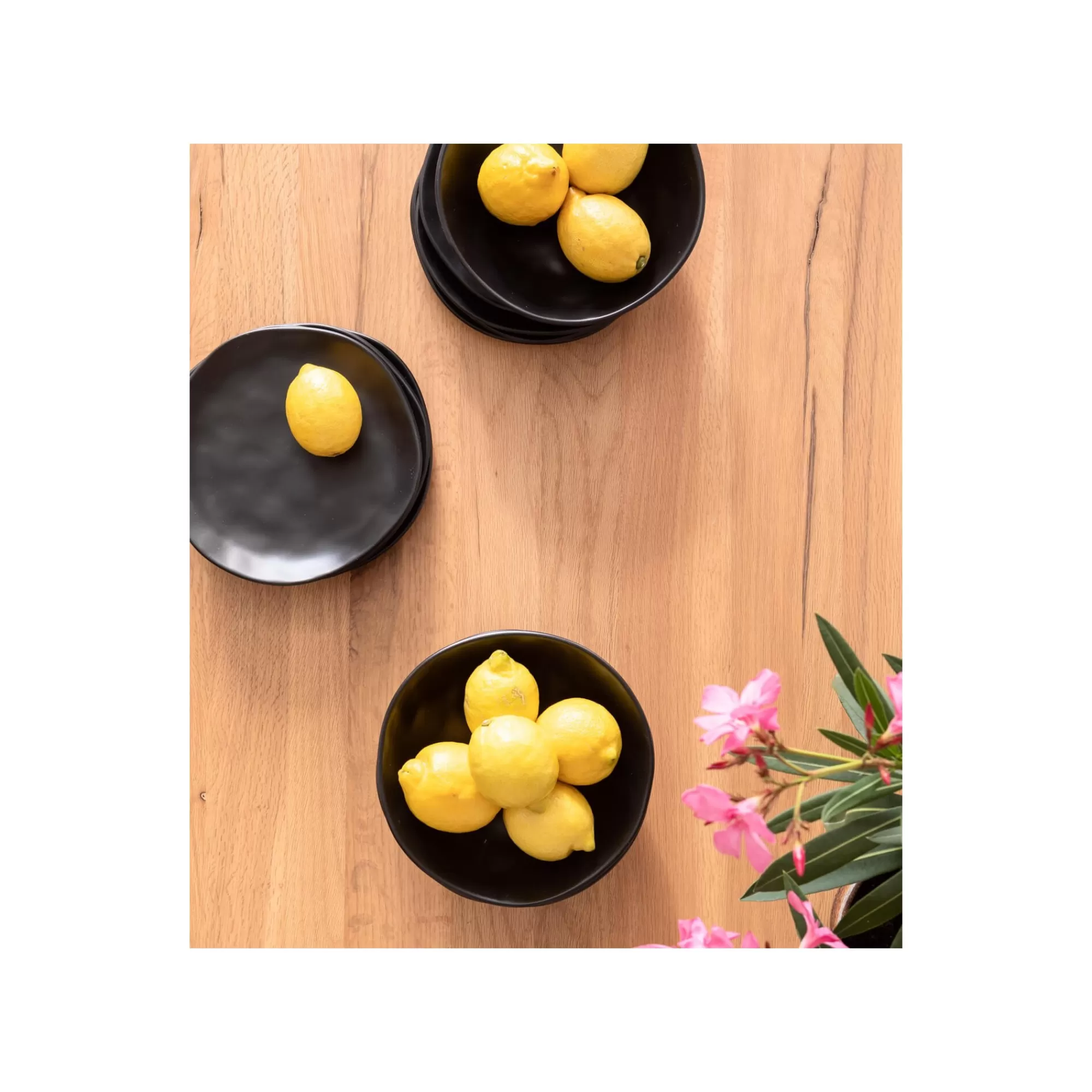 KARE Design Assiettes Organic Noires 20cm Set De 4 ^ Vaisselle