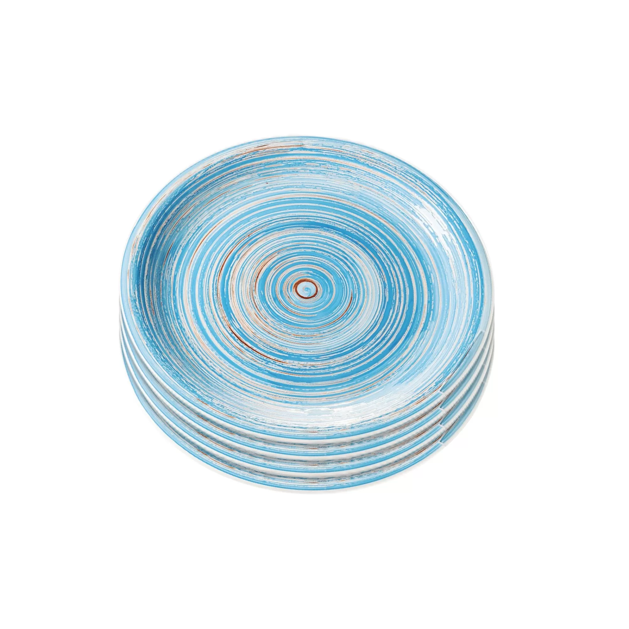 KARE Design Assiettes Swirl Blue 27cm Set De 4 ^ Vaisselle