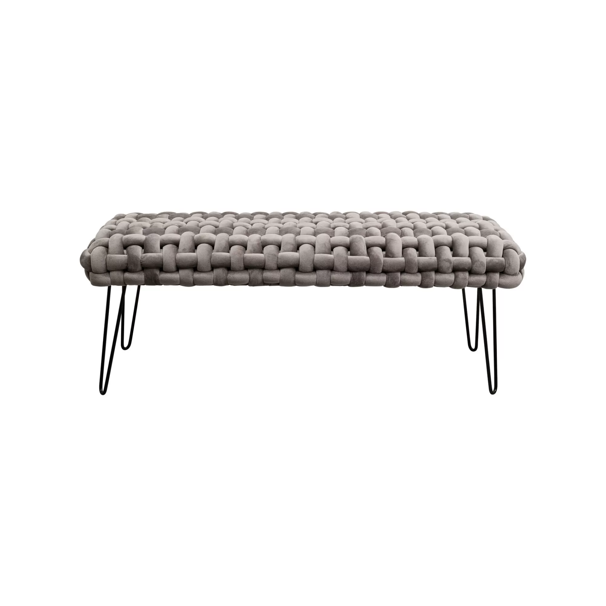 KARE Design Banc Weave Velours Gris ^ Banc