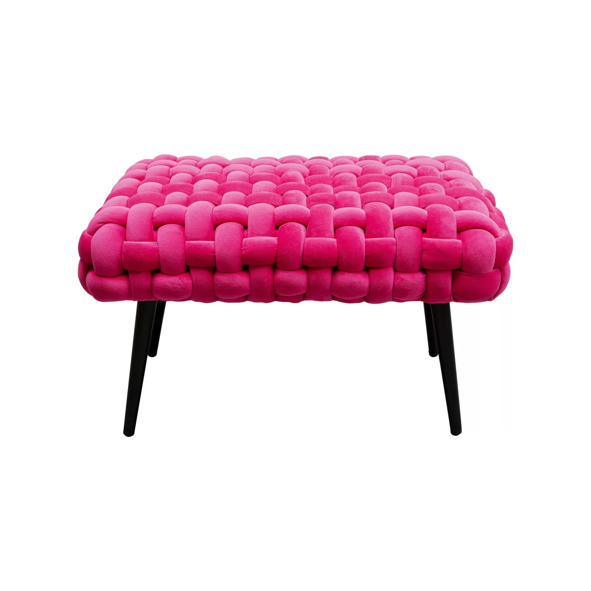 KARE Design Banc Weave Velours Rose ^ Banc