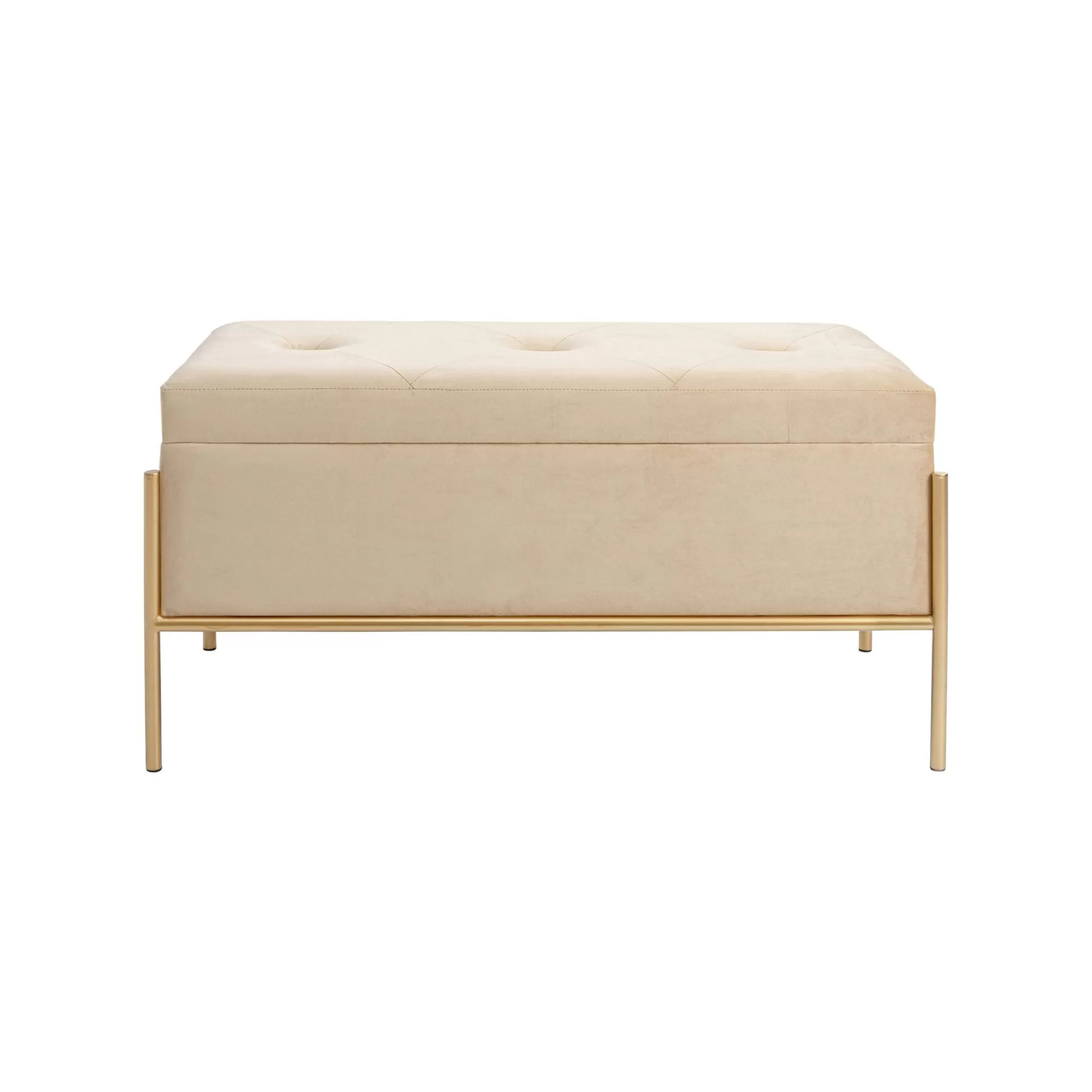 KARE Design Banc-coffre Buttons Beige 80x40cm ^ Coffre & Malle | Banc