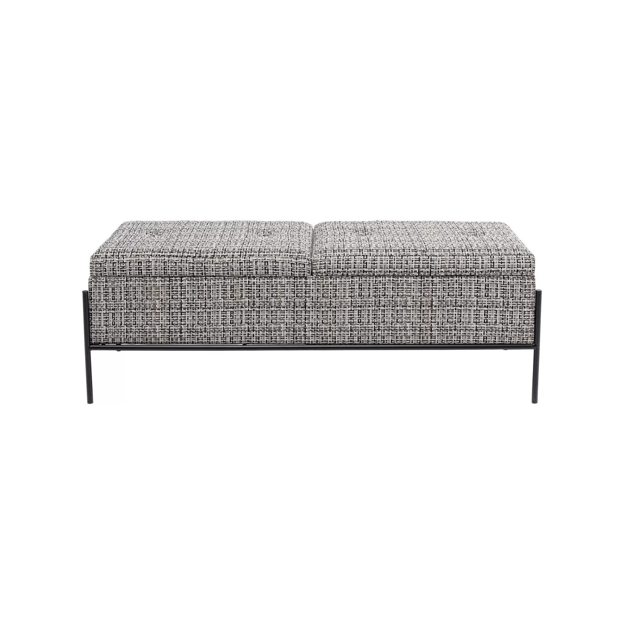 KARE Design Banc-coffre Iceland 120x40cm Blanc Et Noir ^ Coffre & Malle | Banc