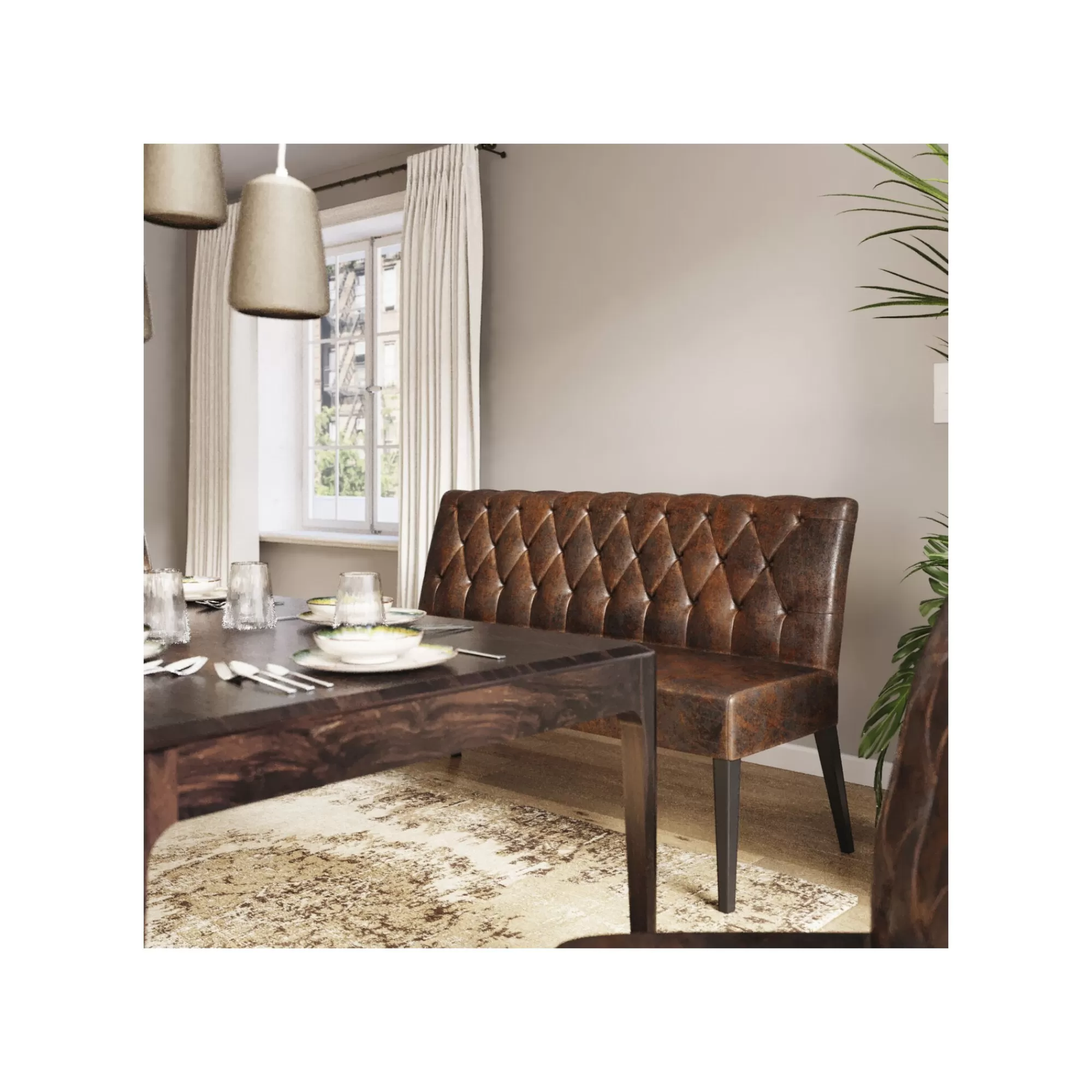 KARE Design Banquette Econo Buttons Vintage ^ Canapé & Banquette