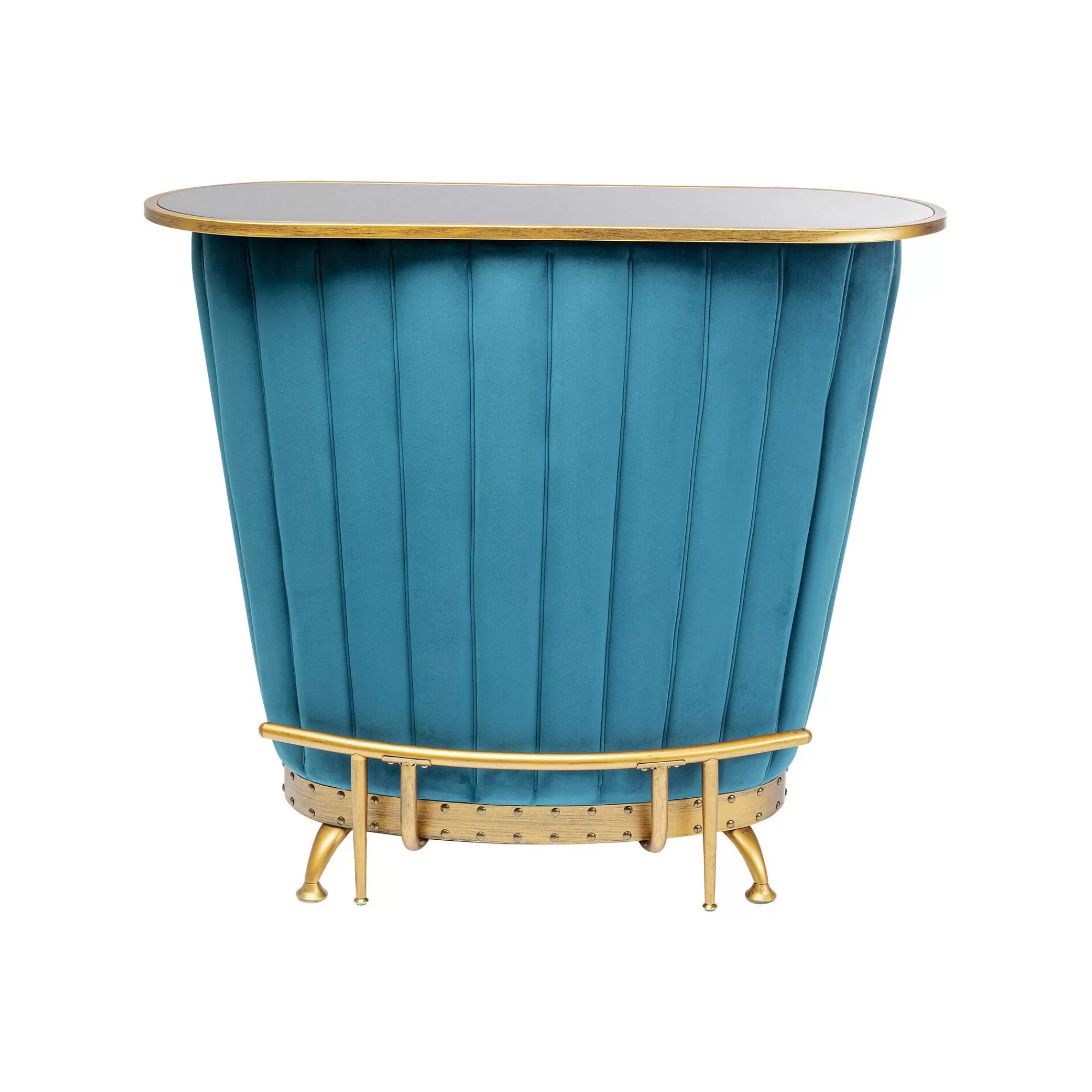 KARE Design Bar After Work Velours Bleu ^ Bar & Tabouret De Bar