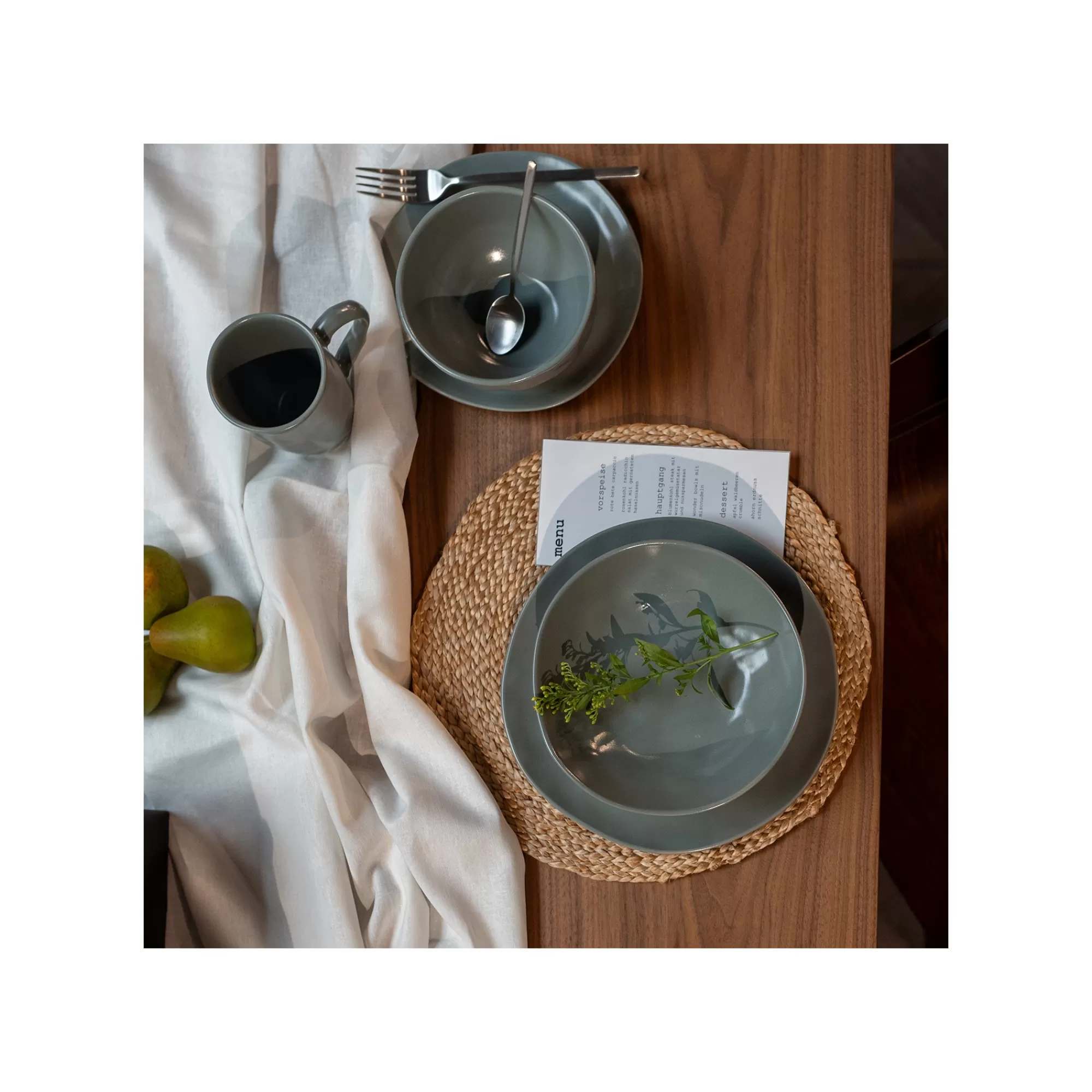 KARE Design Bols Organic Sauge 15cm Set De 4 ^ Vaisselle