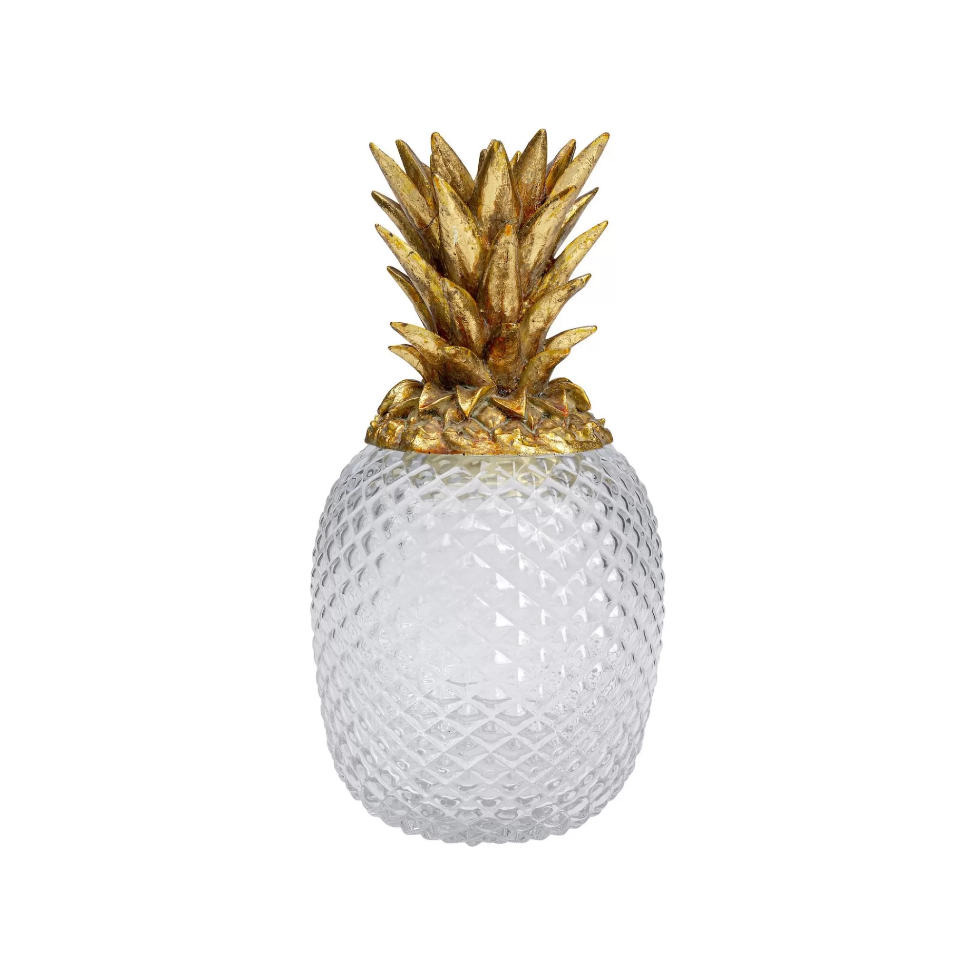 KARE Design Boîte Ananas Transparent Et Doré 31cm ^ Boîte