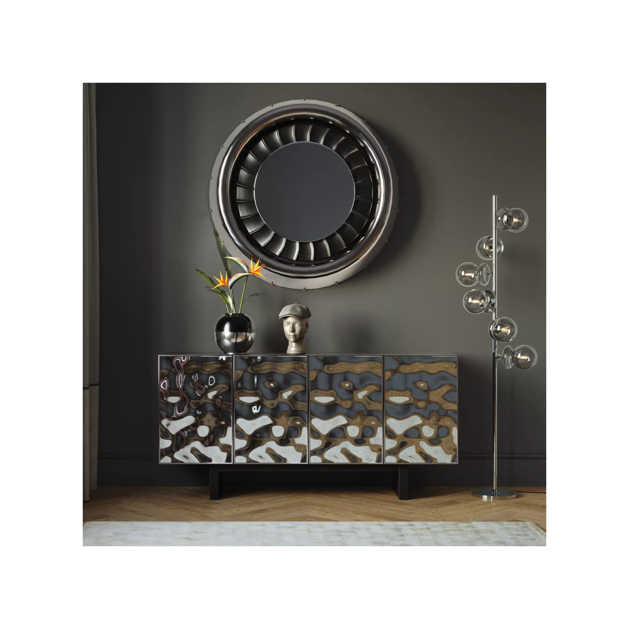 KARE Design Buffet Caldera Chrome ^ Buffet