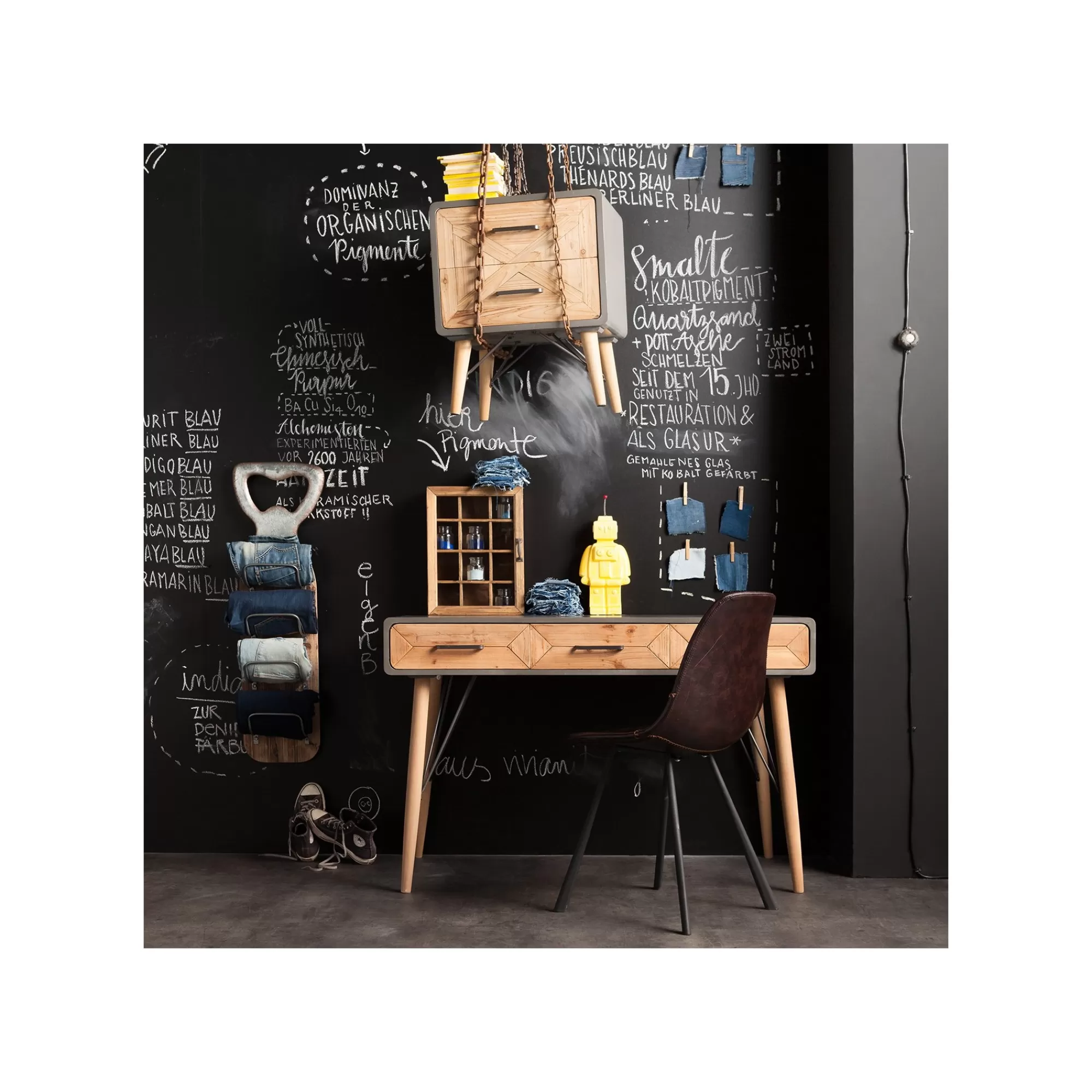 KARE Design Bureau En Bois X Factory 3 Tiroirs 120x60cm ^ Bureau