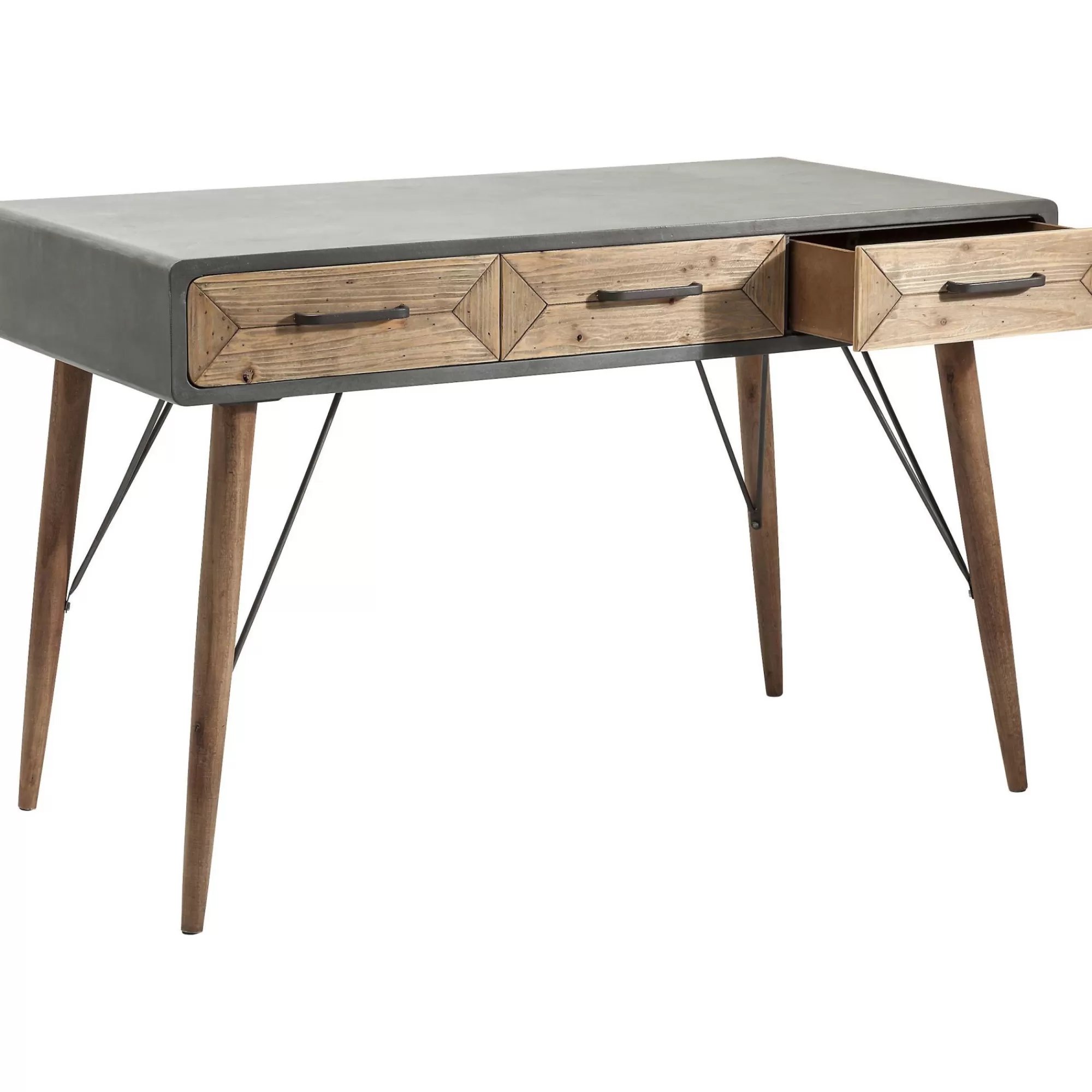 KARE Design Bureau En Bois X Factory 3 Tiroirs 120x60cm ^ Bureau