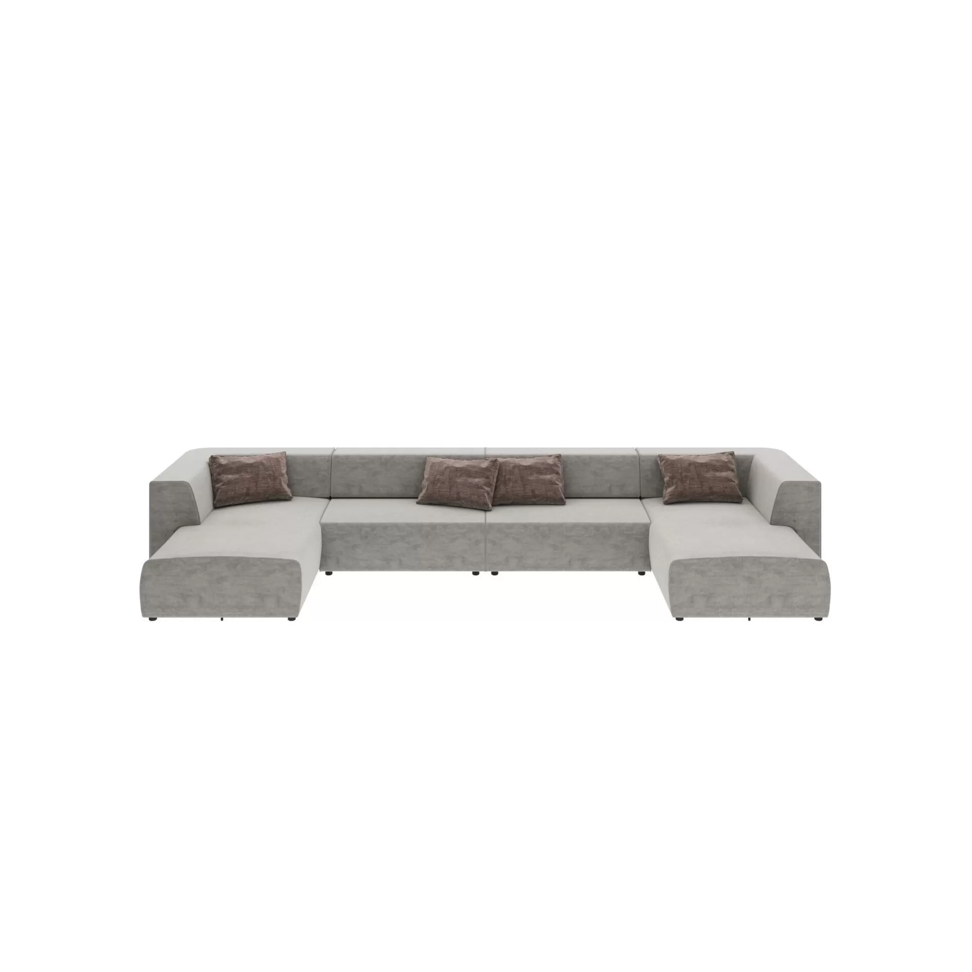 KARE Design Canapé 2 Angles Infinity Gris XXL 4 Assises ^ Canapé & Banquette