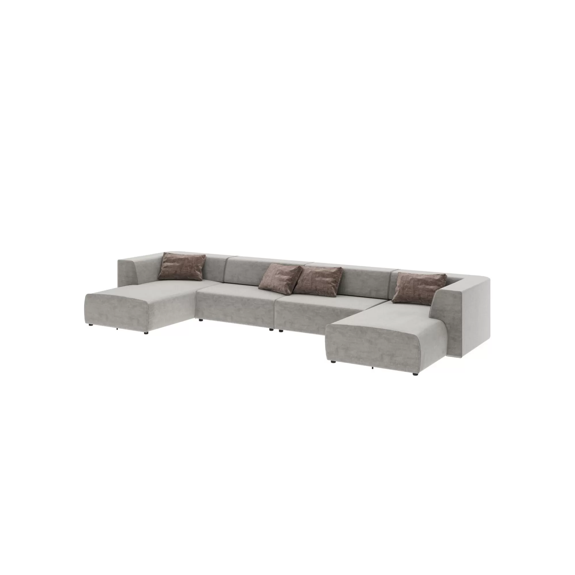 KARE Design Canapé 2 Angles Infinity Gris XXL 4 Assises ^ Canapé & Banquette