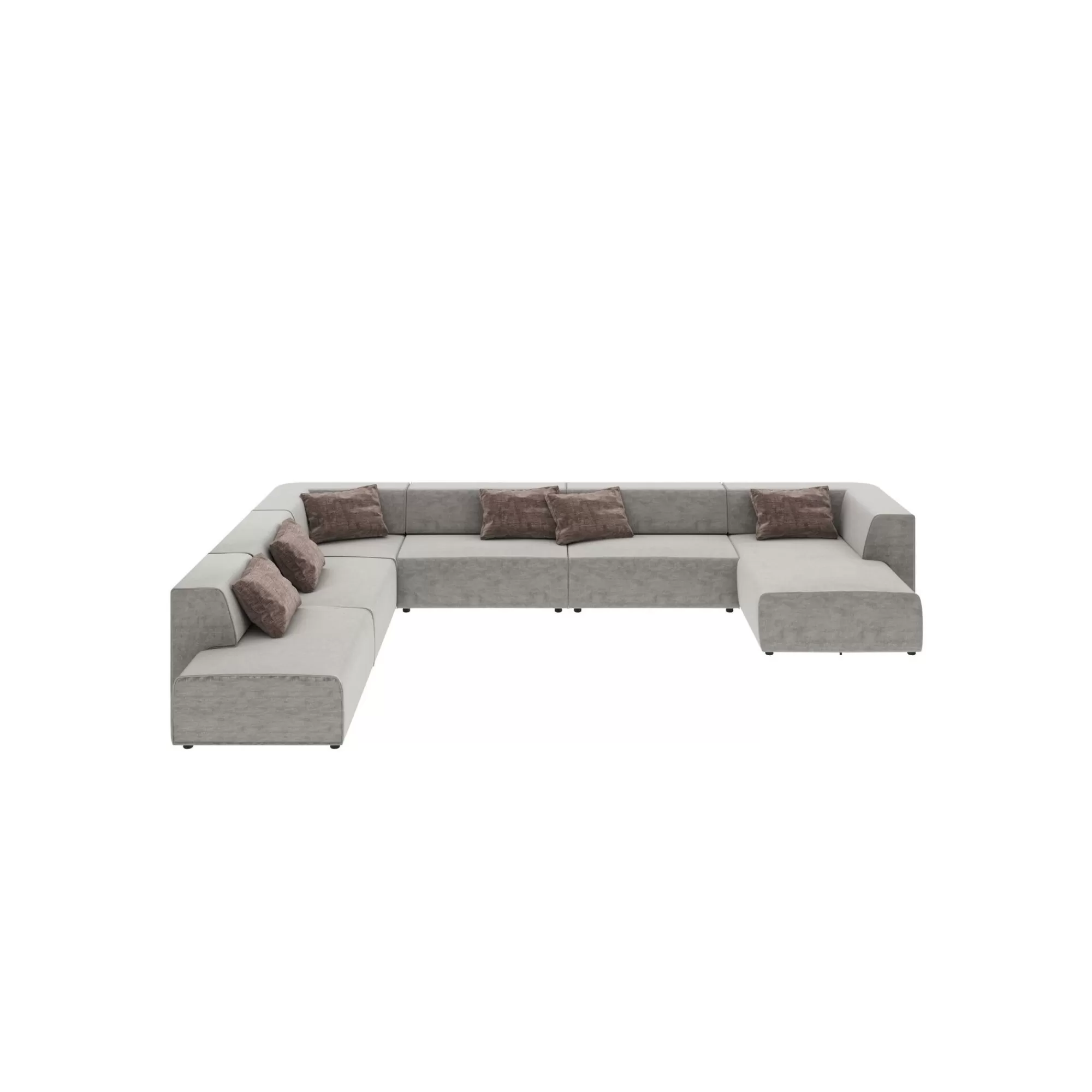 KARE Design Canapé 2 Angles Infinity Gris XXL 6 Assises ^ Canapé & Banquette