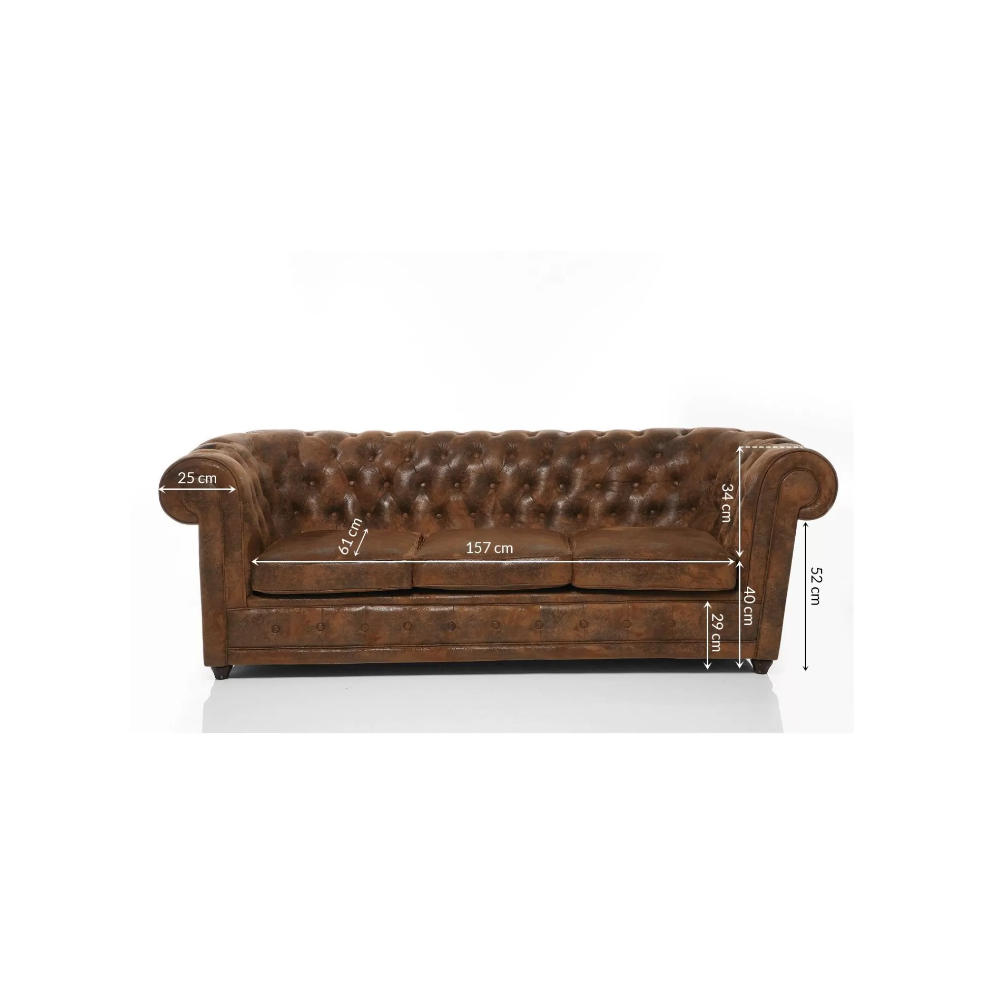 KARE Design Canapé 3 Places Oxford Vintage ^ Canapé & Banquette