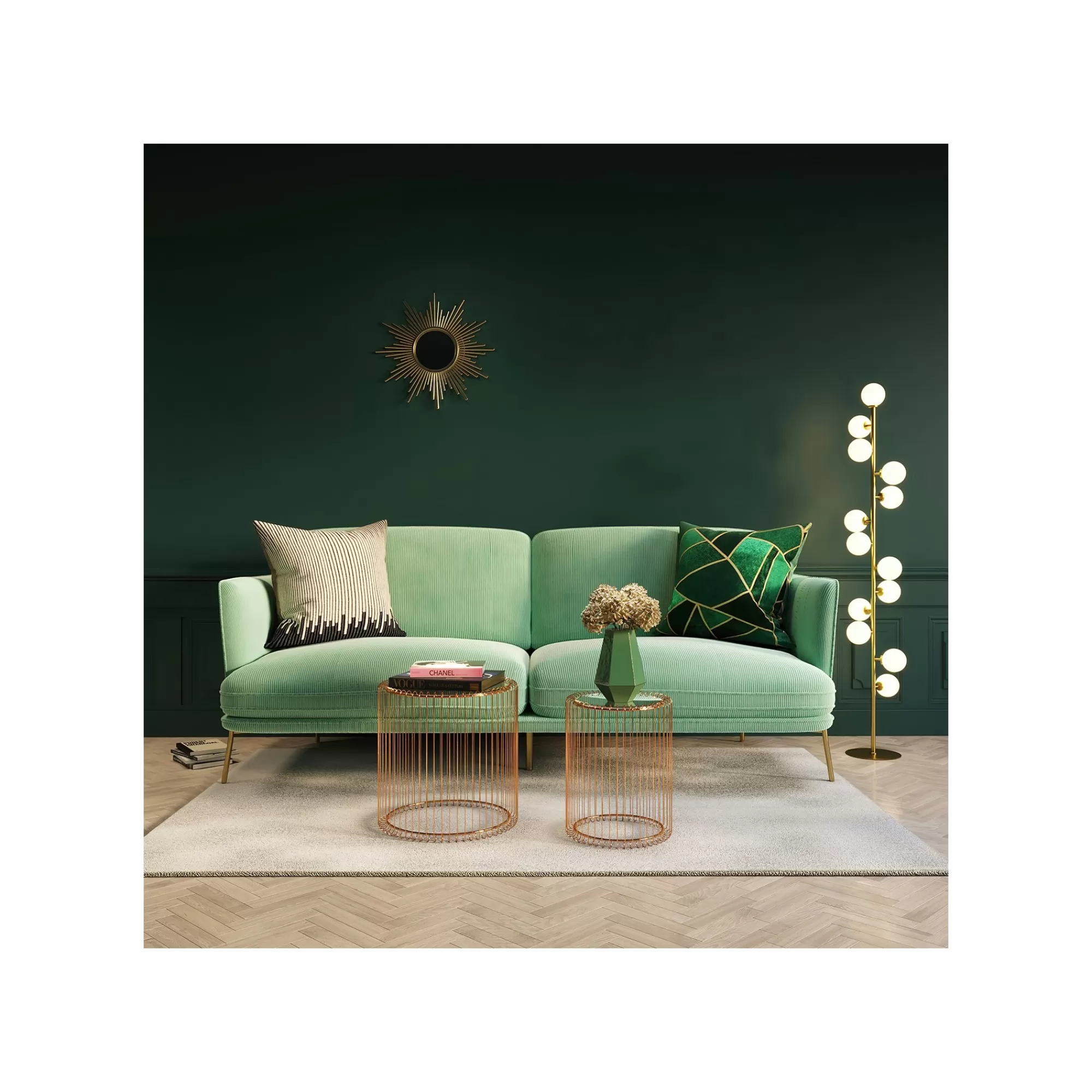 KARE Design Canapé Shirly 3 Places Vert Menthe ^ Canapé & Banquette