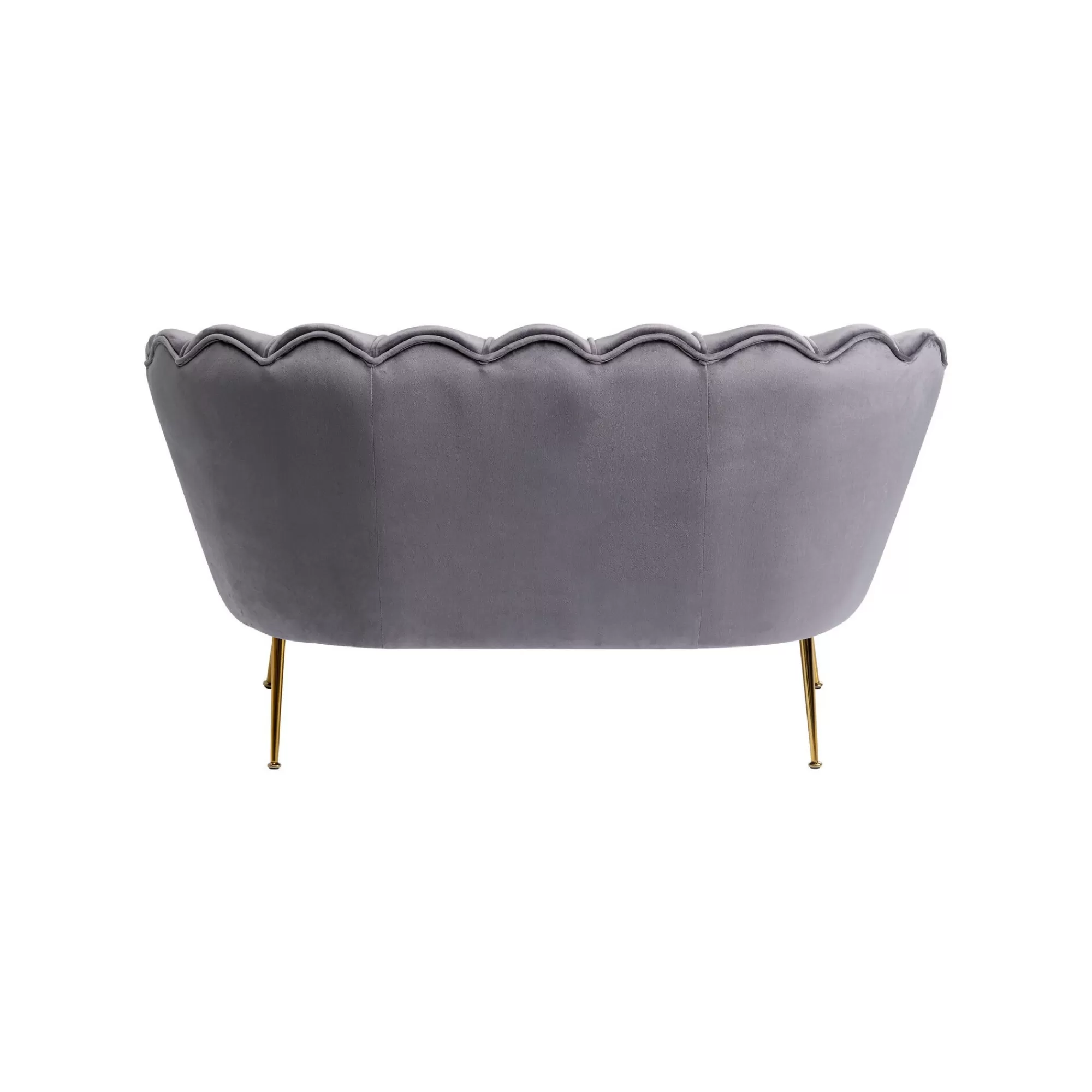 KARE Design Canapé Water Lily 2 Places Velours Gris Et Acier Doré ^ Canapé & Banquette