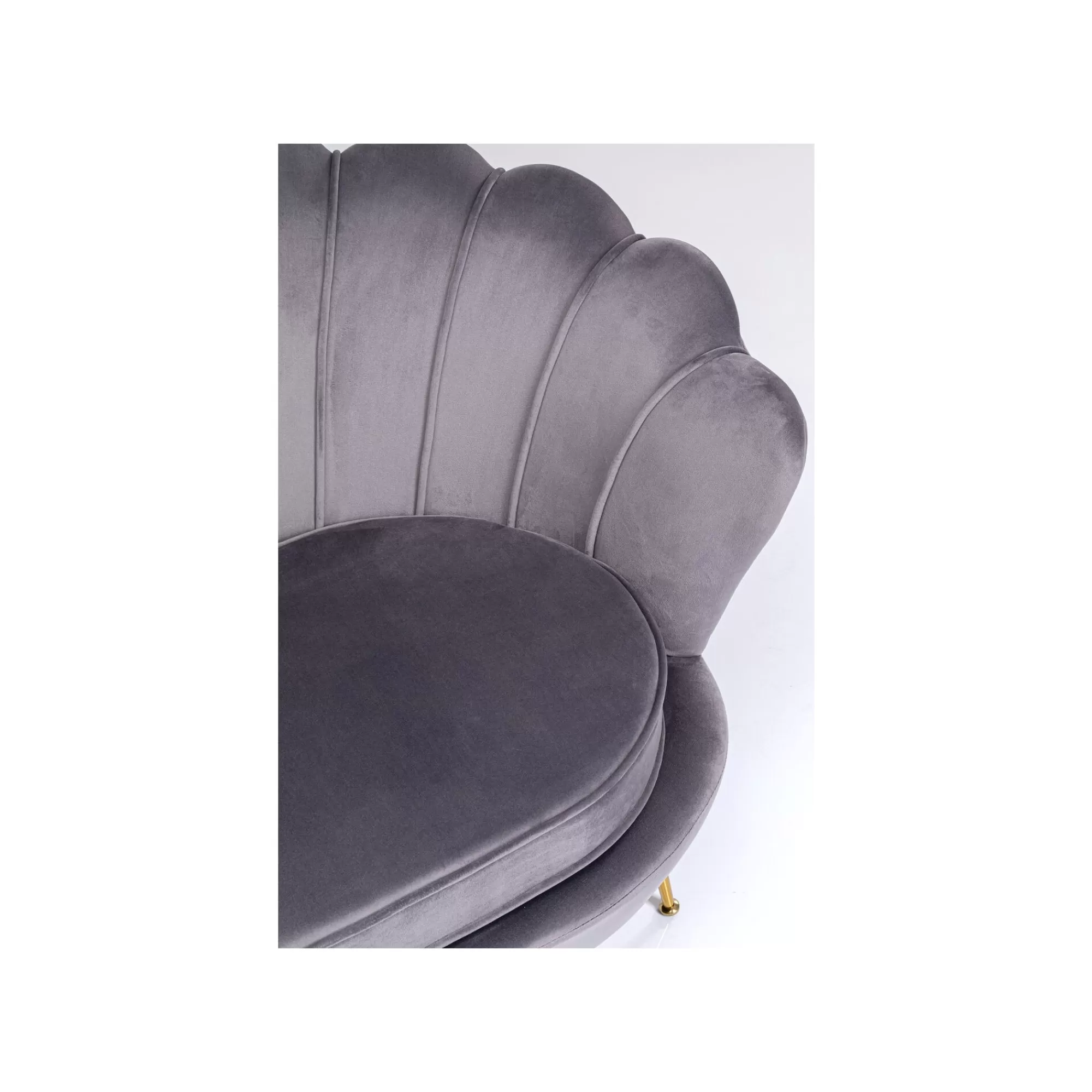 KARE Design Canapé Water Lily 2 Places Velours Gris Et Acier Doré ^ Canapé & Banquette
