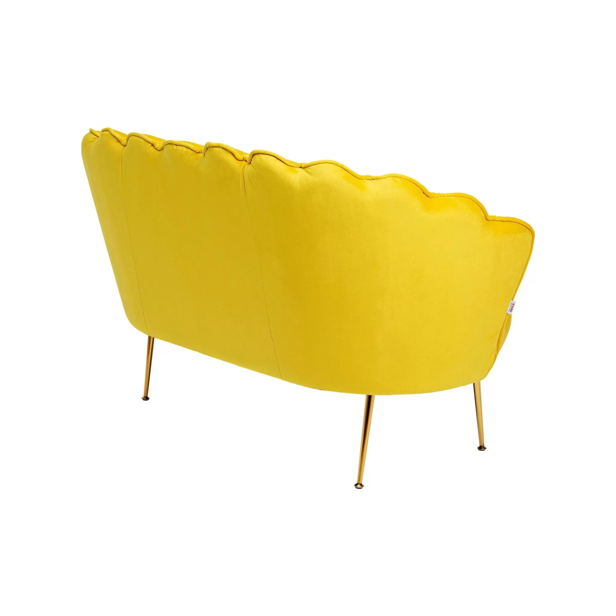 KARE Design Canapé Water Lily 2 Places Velours Jaune Et Acier Doré ^ Canapé & Banquette
