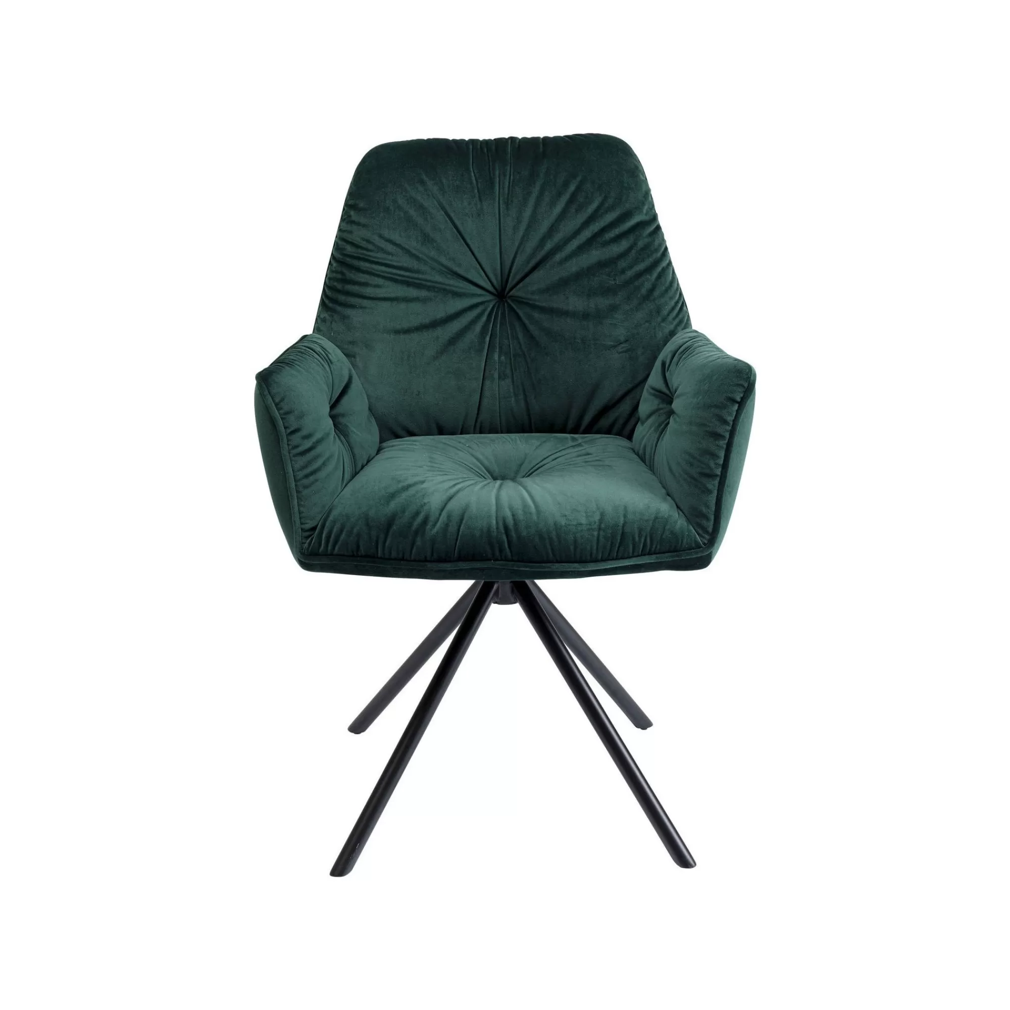 KARE Design Chaise Avec Accoudoirs Mila Velours Vert ^ Chaise