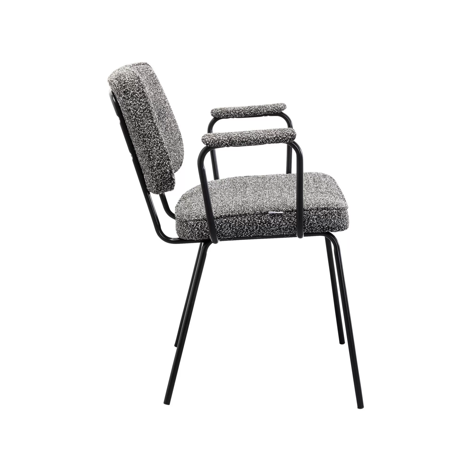 KARE Design Chaise Avec Accoudoirs Orelie Noire Et Blanche ^ Chaise