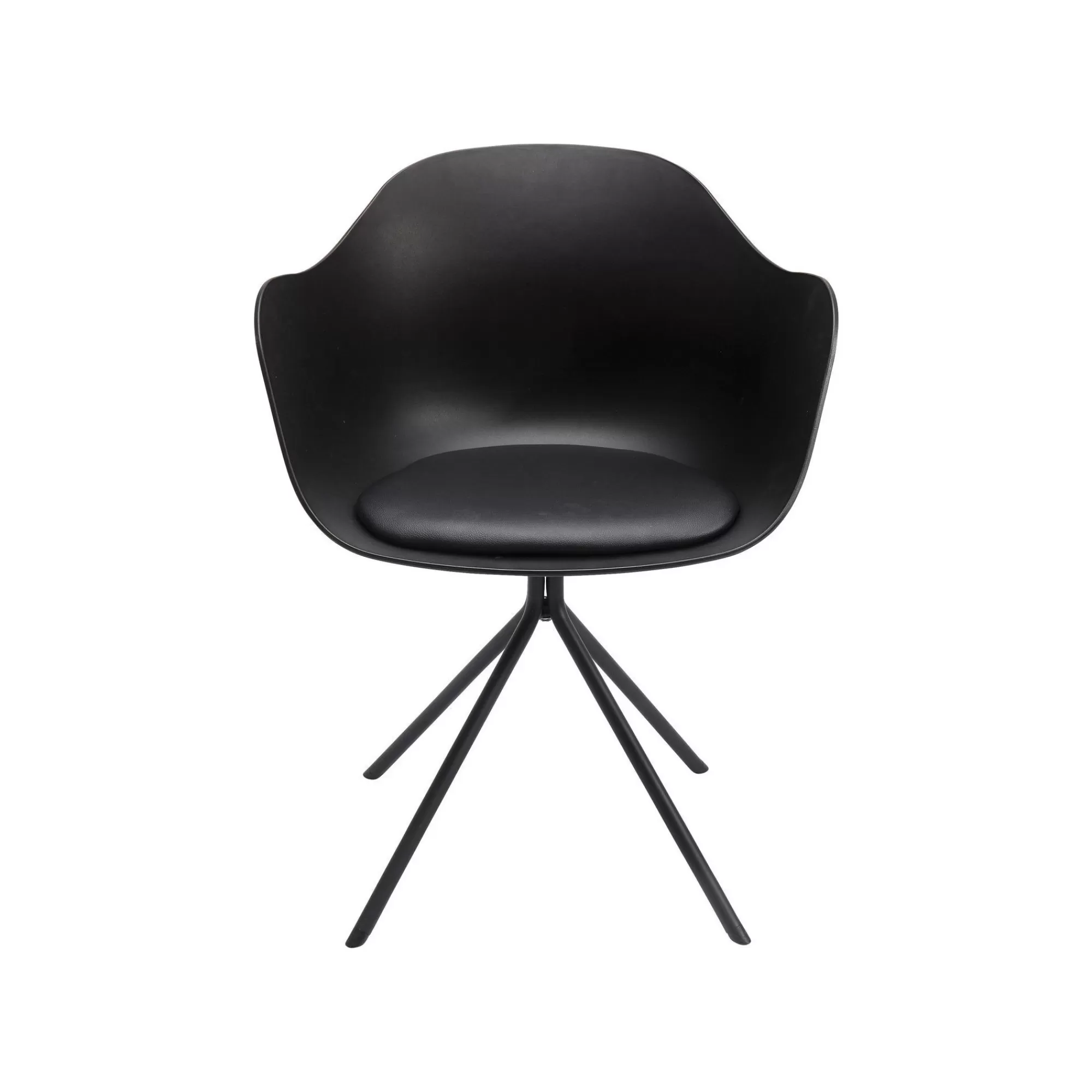 KARE Design Chaise Avec Accoudoirs Pivotante Bel Air Noire ^ Chaise