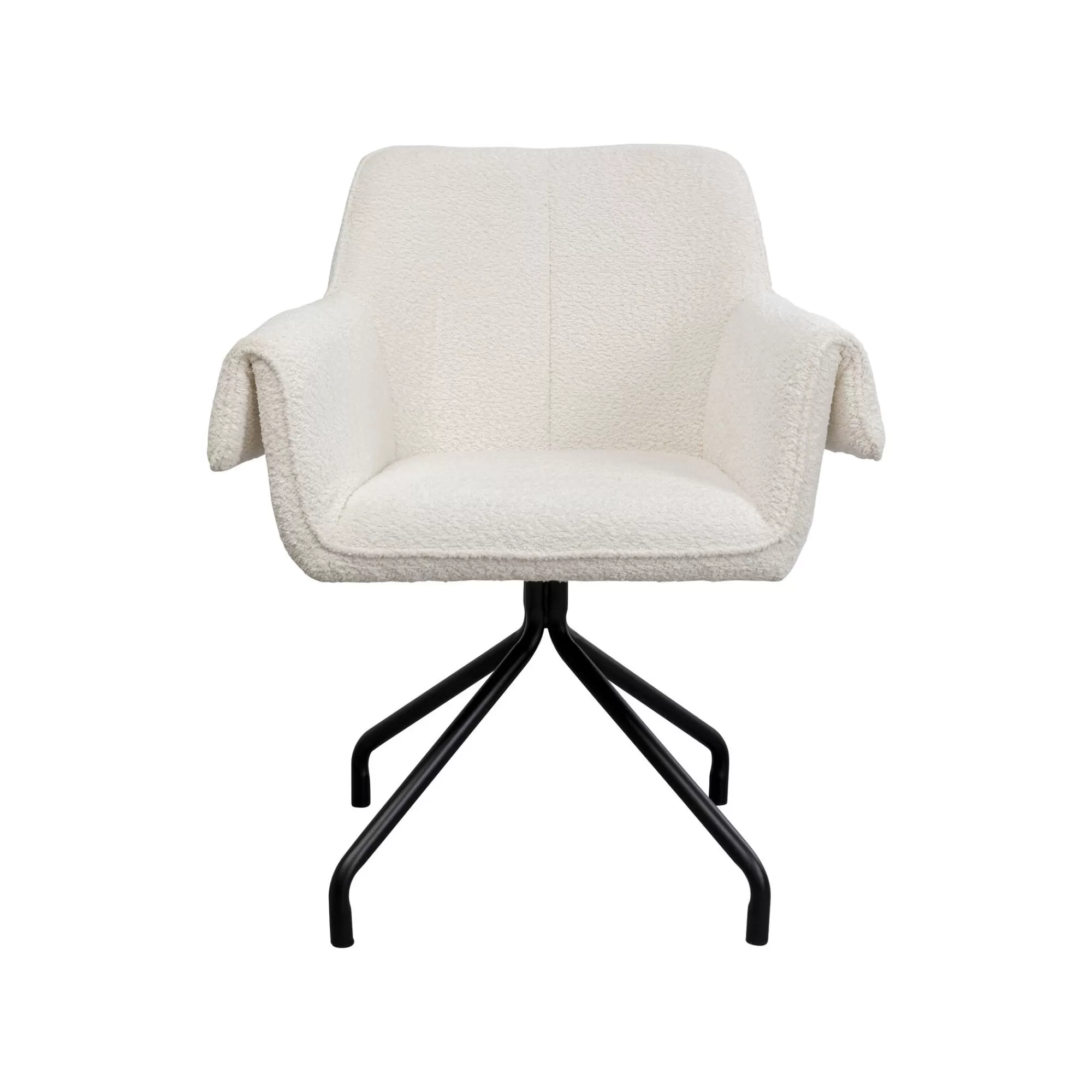 KARE Design Chaise Avec Accoudoirs Pivotante Bess Crème ^ Chaise | Chaise De Bureau