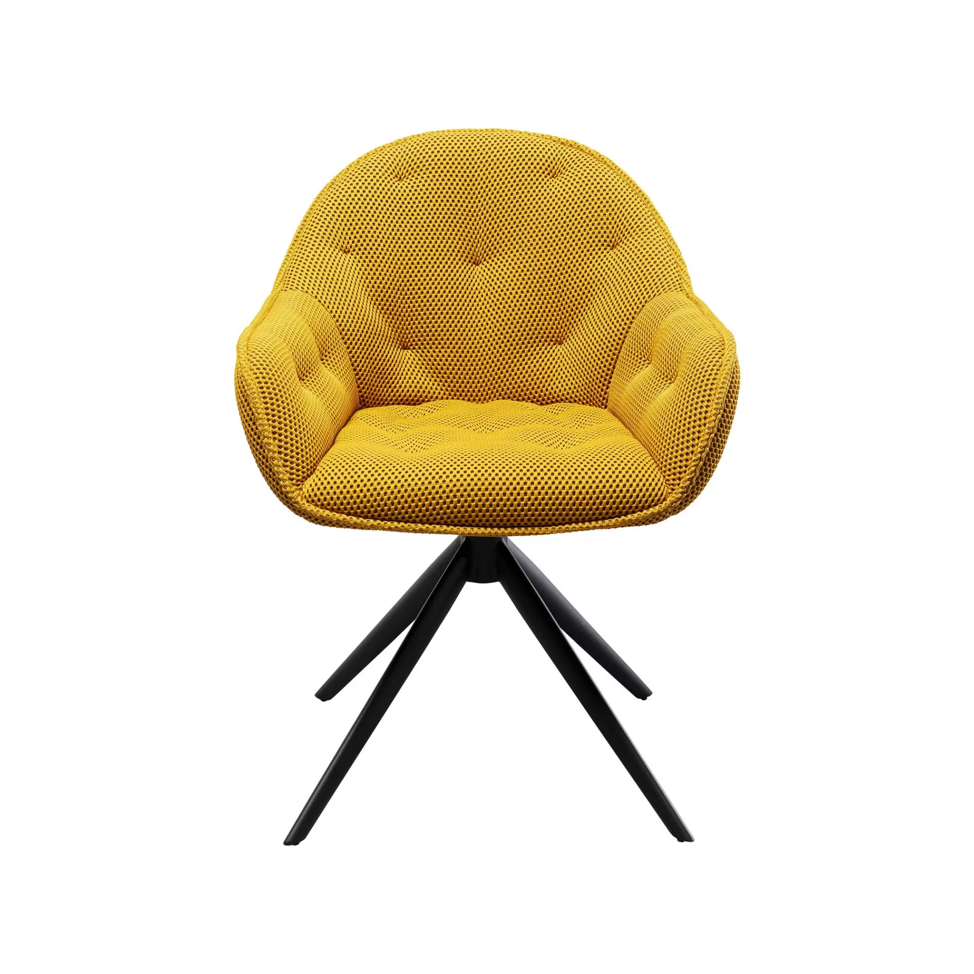 KARE Design Chaise Avec Accoudoirs Pivotante Carlito Mesh Jaune ^ Chaise